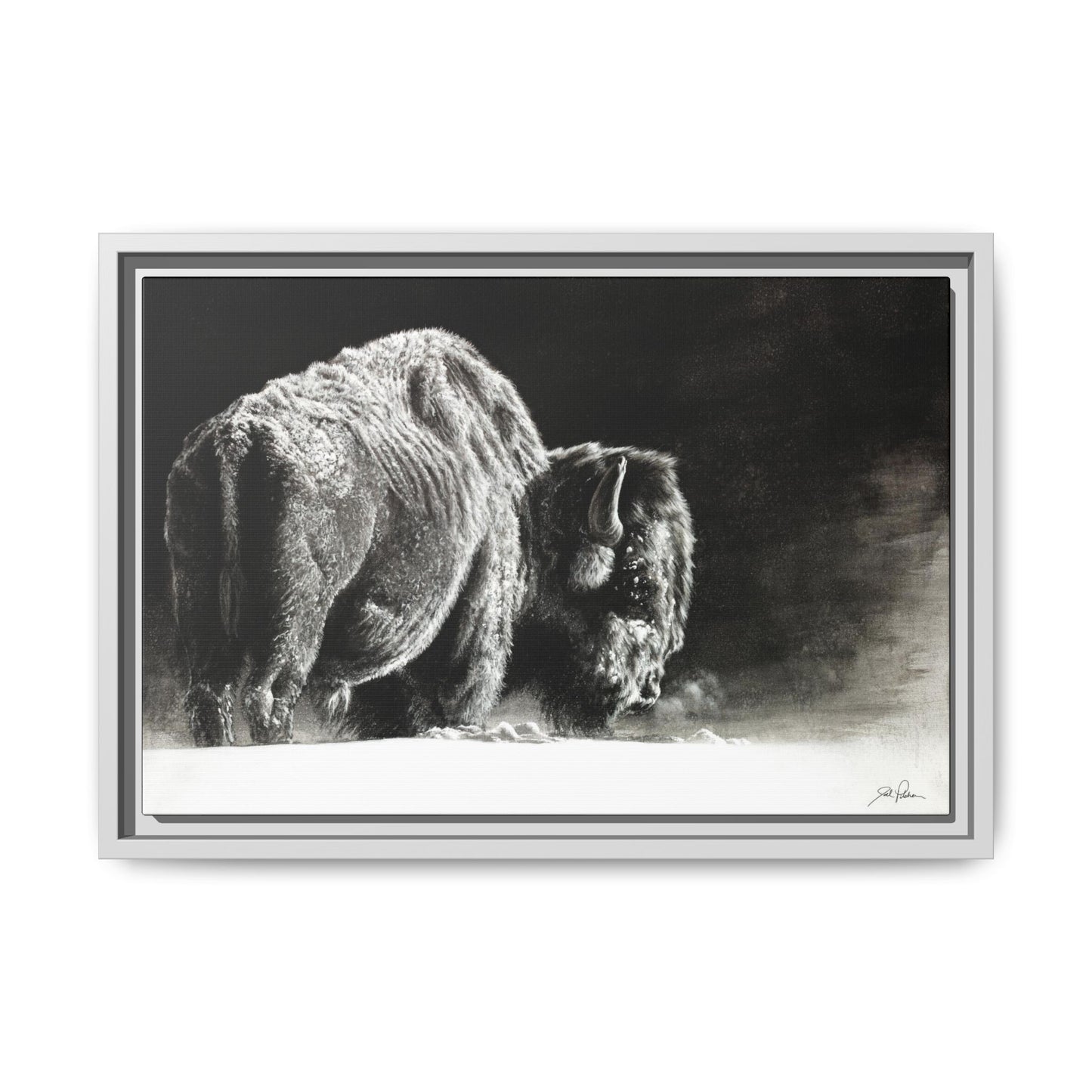 "Frosty" Framed Canvas