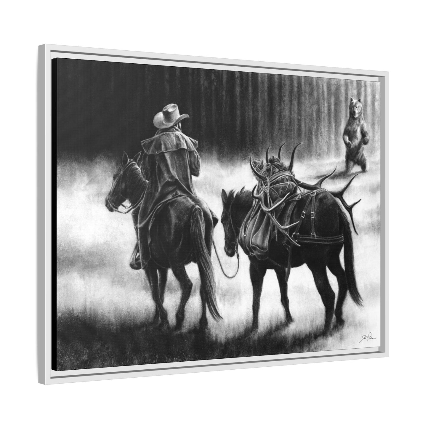"Just Passin' Through" Framed Canvas