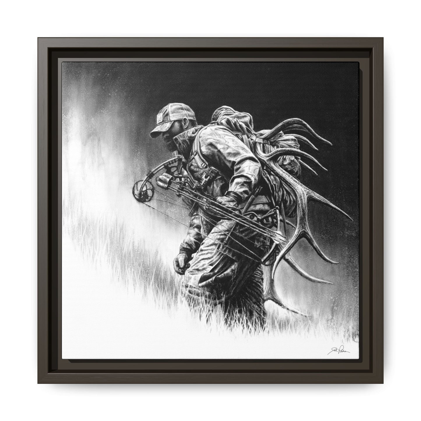 "Uphill Battle" Framed Canvas