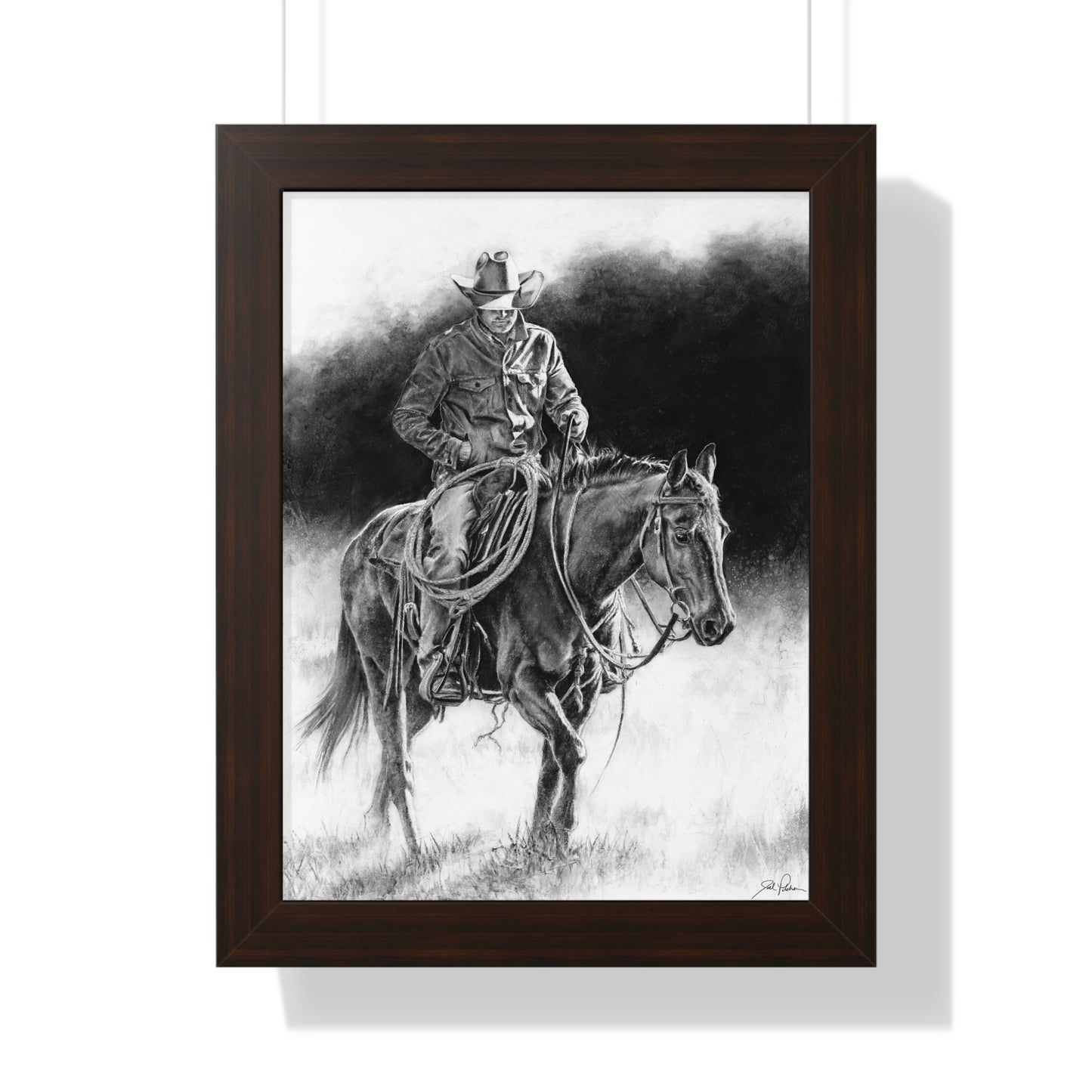 "Ridin' for the Brand" Framed Paper Print