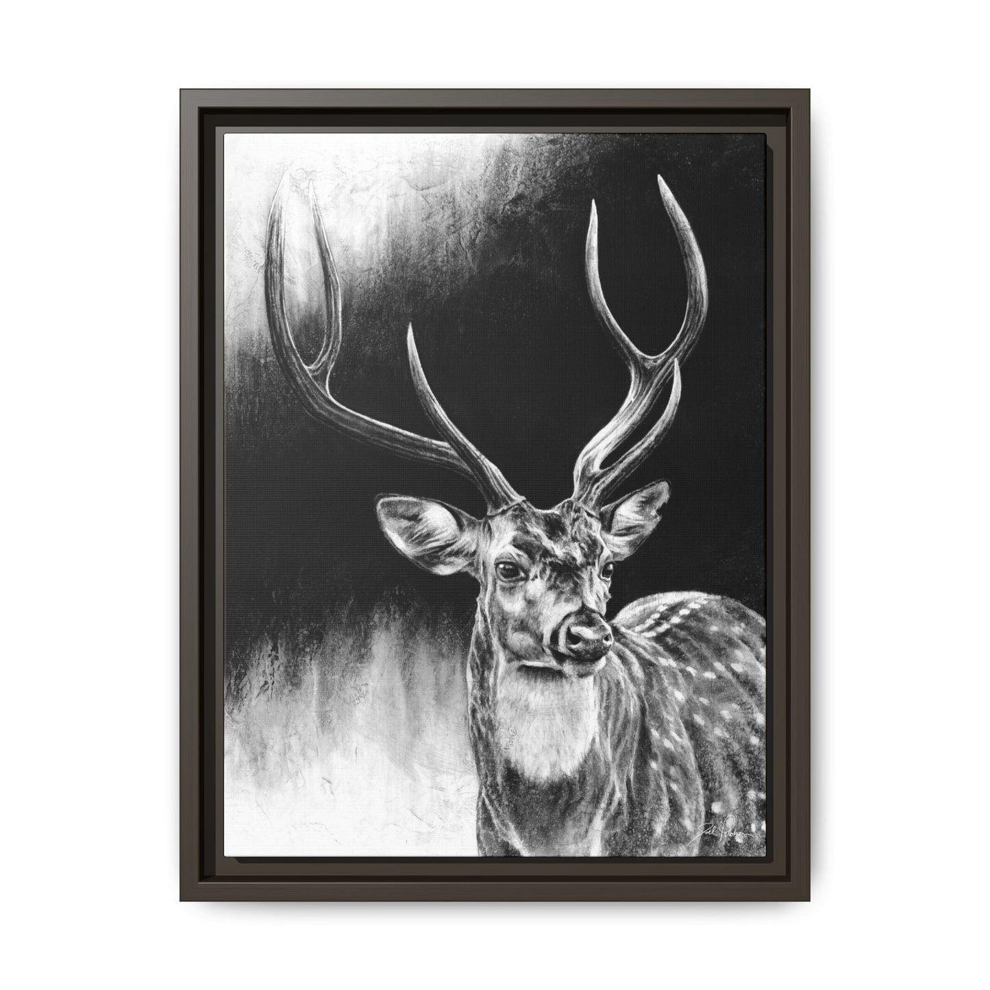 "Axis Buck" Framed Canvas