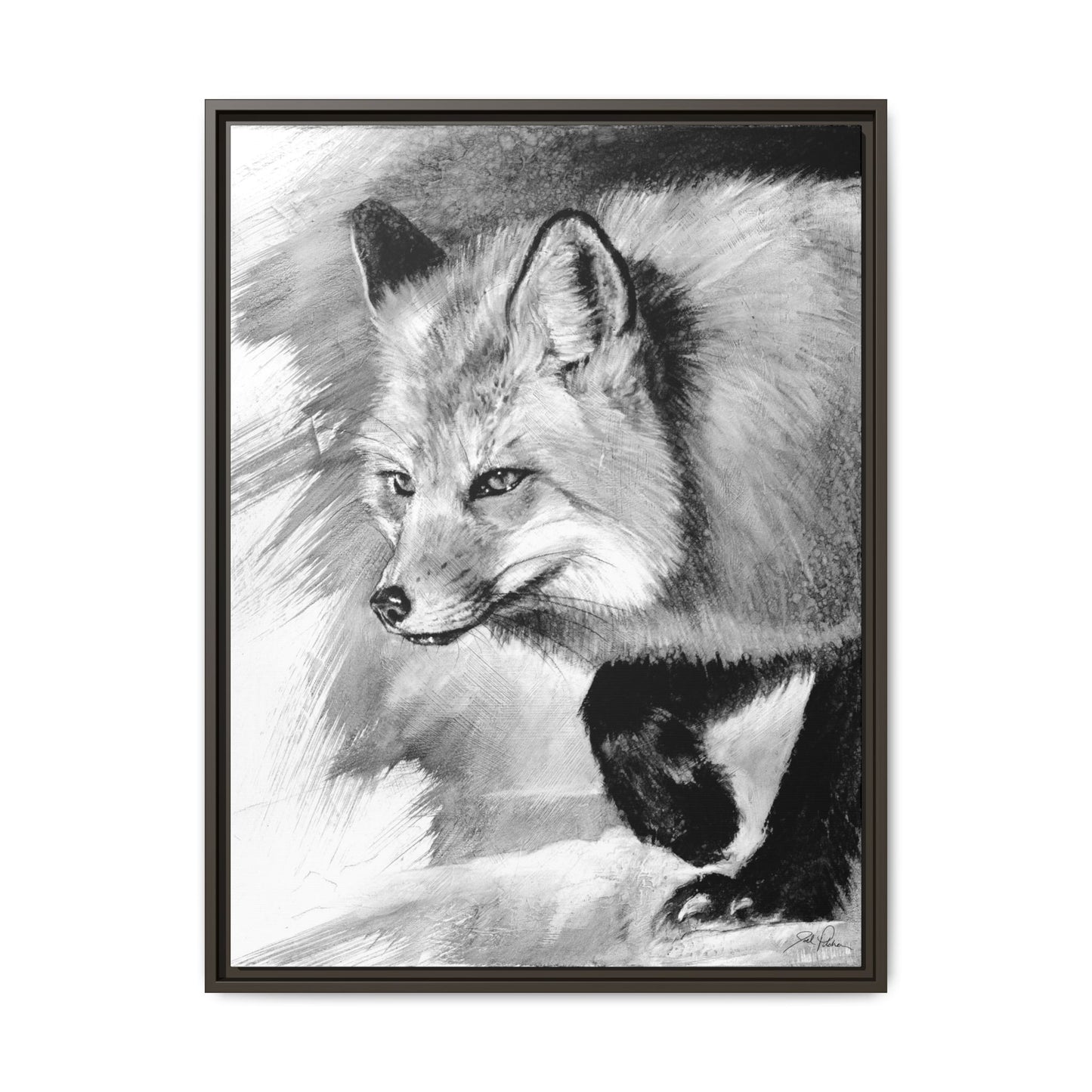 "Fox" Framed Canvas