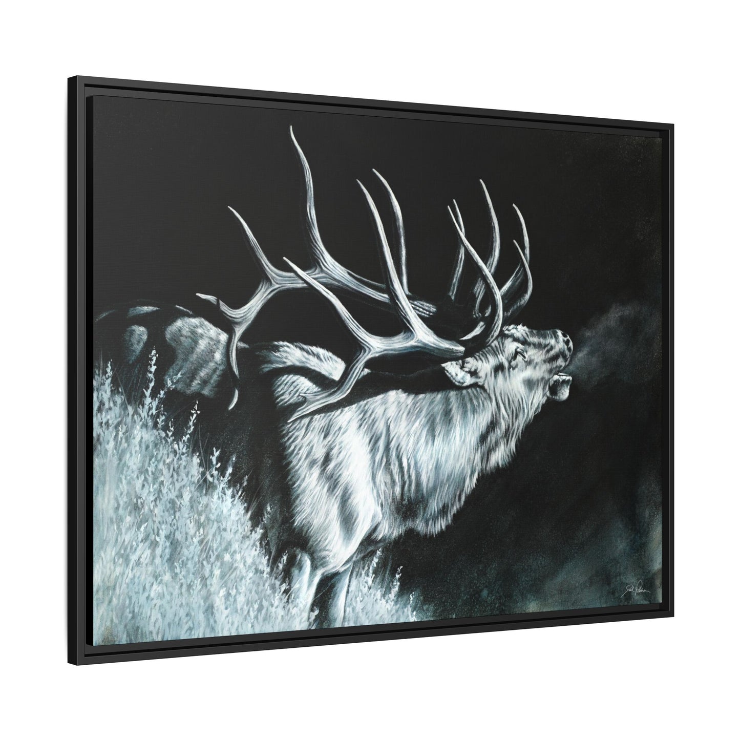 "Moonlit Melody" Framed Canvas
