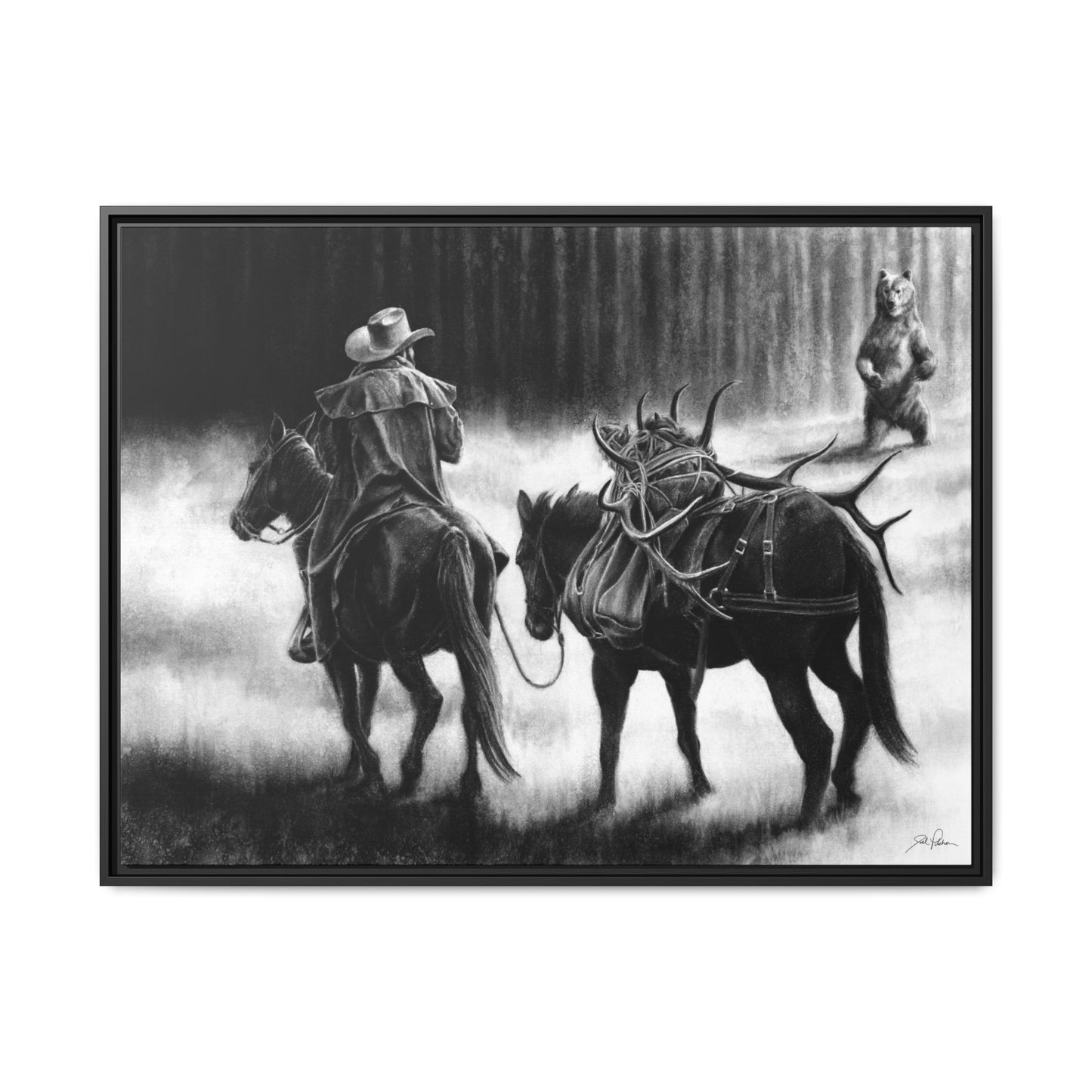 "Just Passin' Through" Framed Canvas
