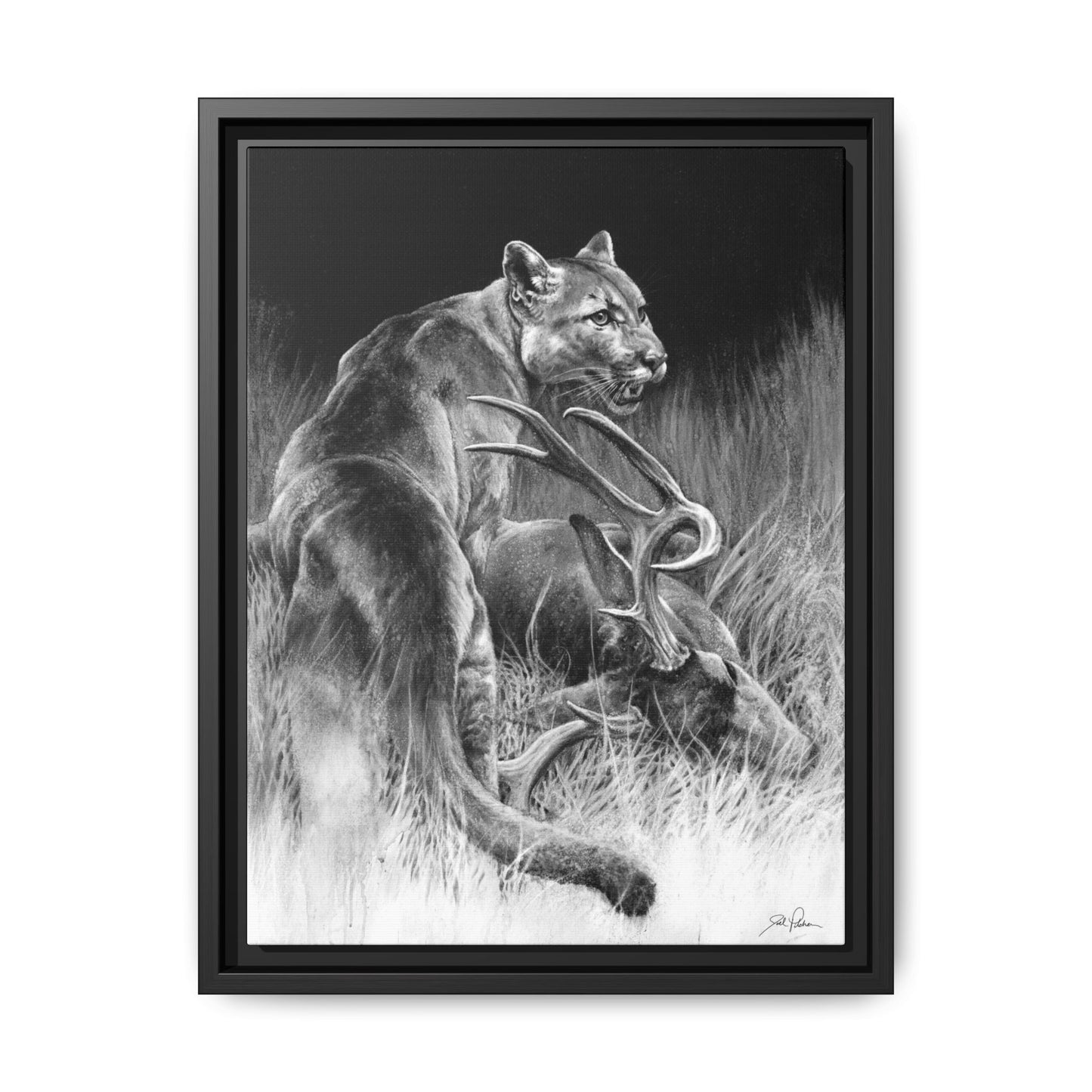 "Food Chain" Framed Canvas
