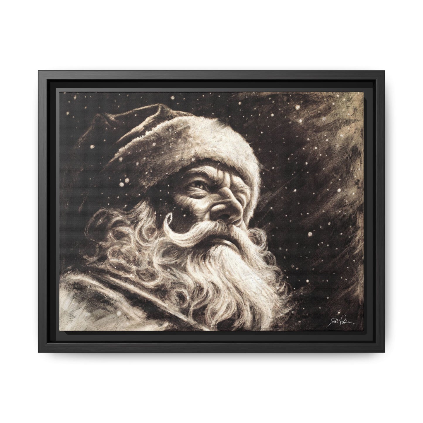"Kris Kringle" Framed Canvas
