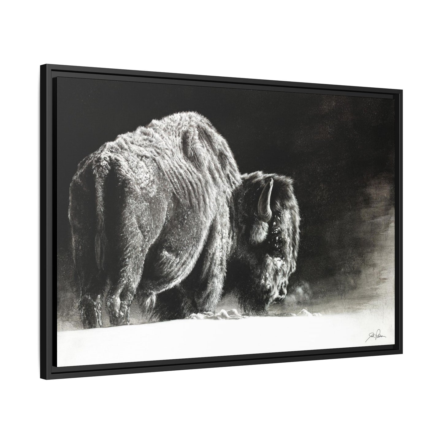 "Frosty" Framed Canvas