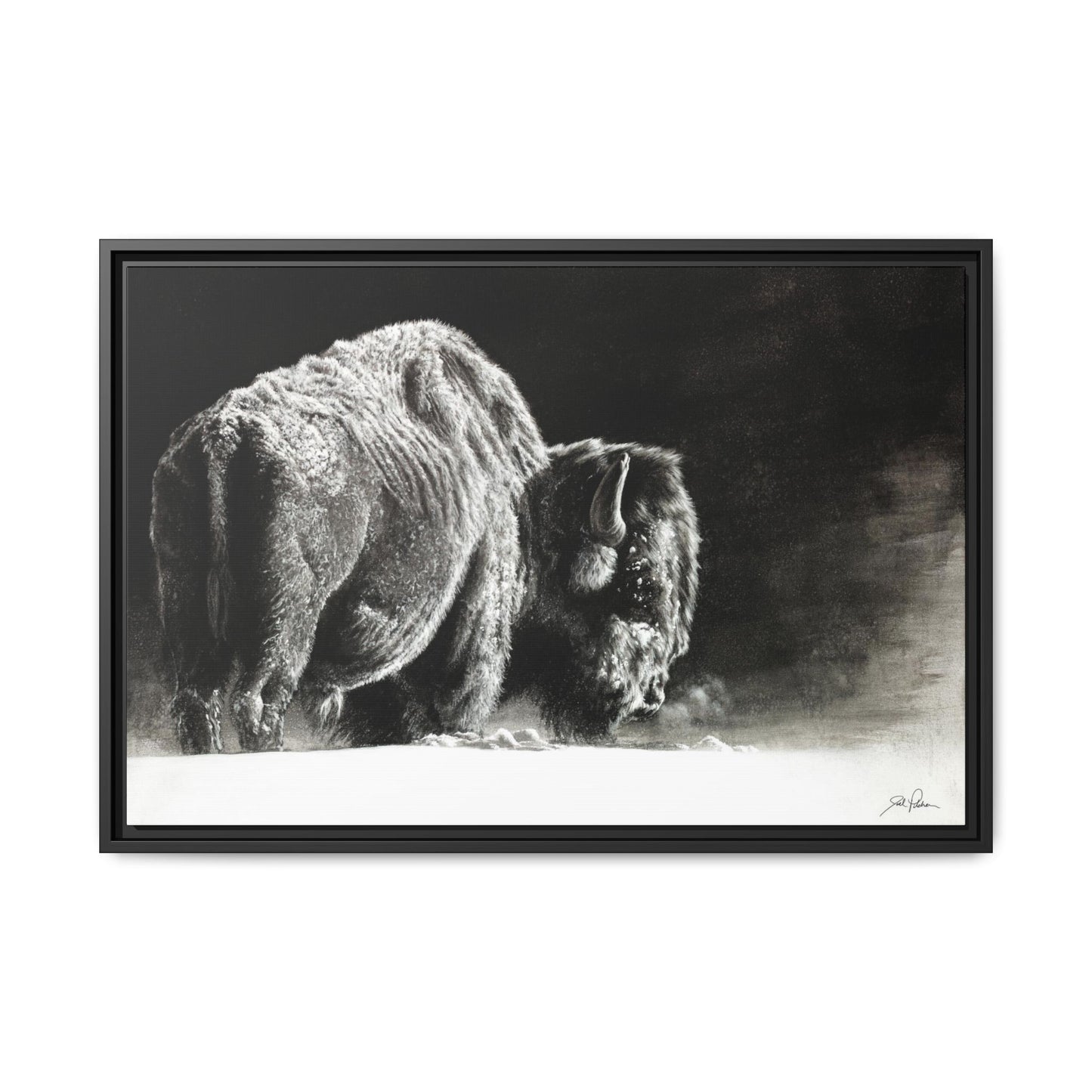 "Frosty" Framed Canvas