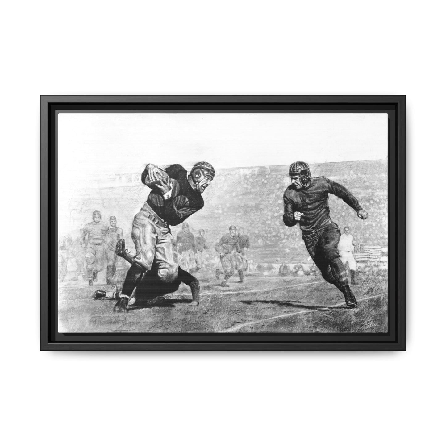 "Leatherheads" Framed Canvas