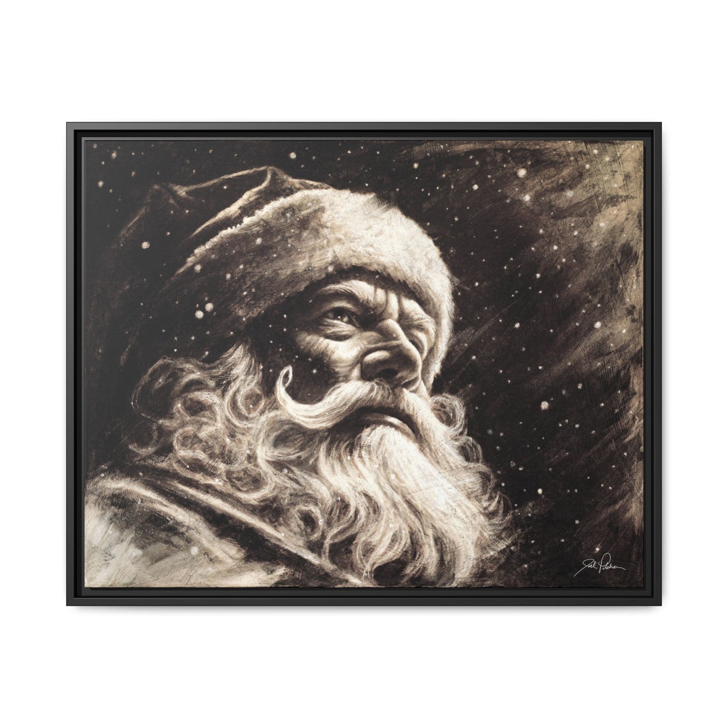 "Kris Kringle" Framed Canvas
