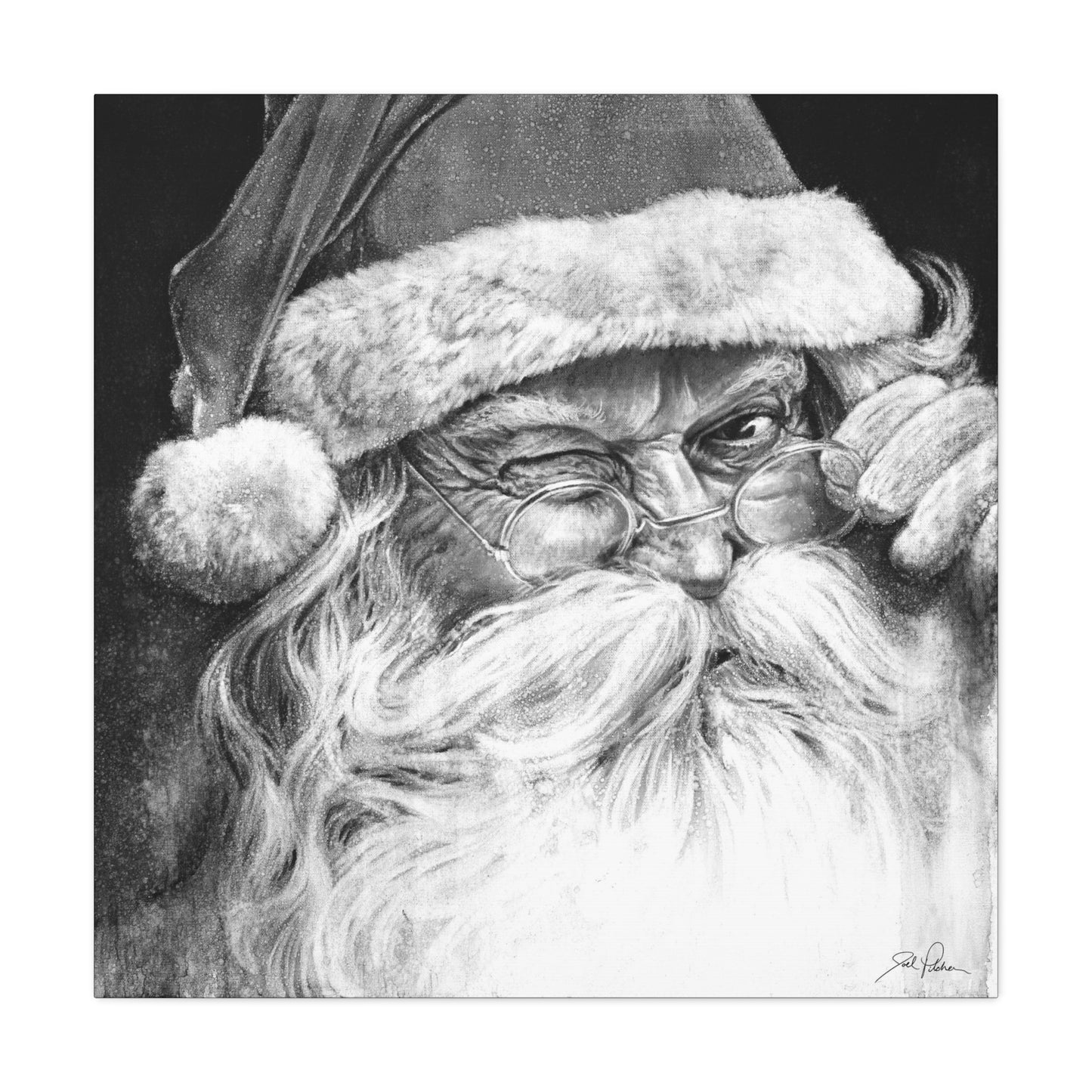 "Ol' Saint Nick" Stretched Canvas