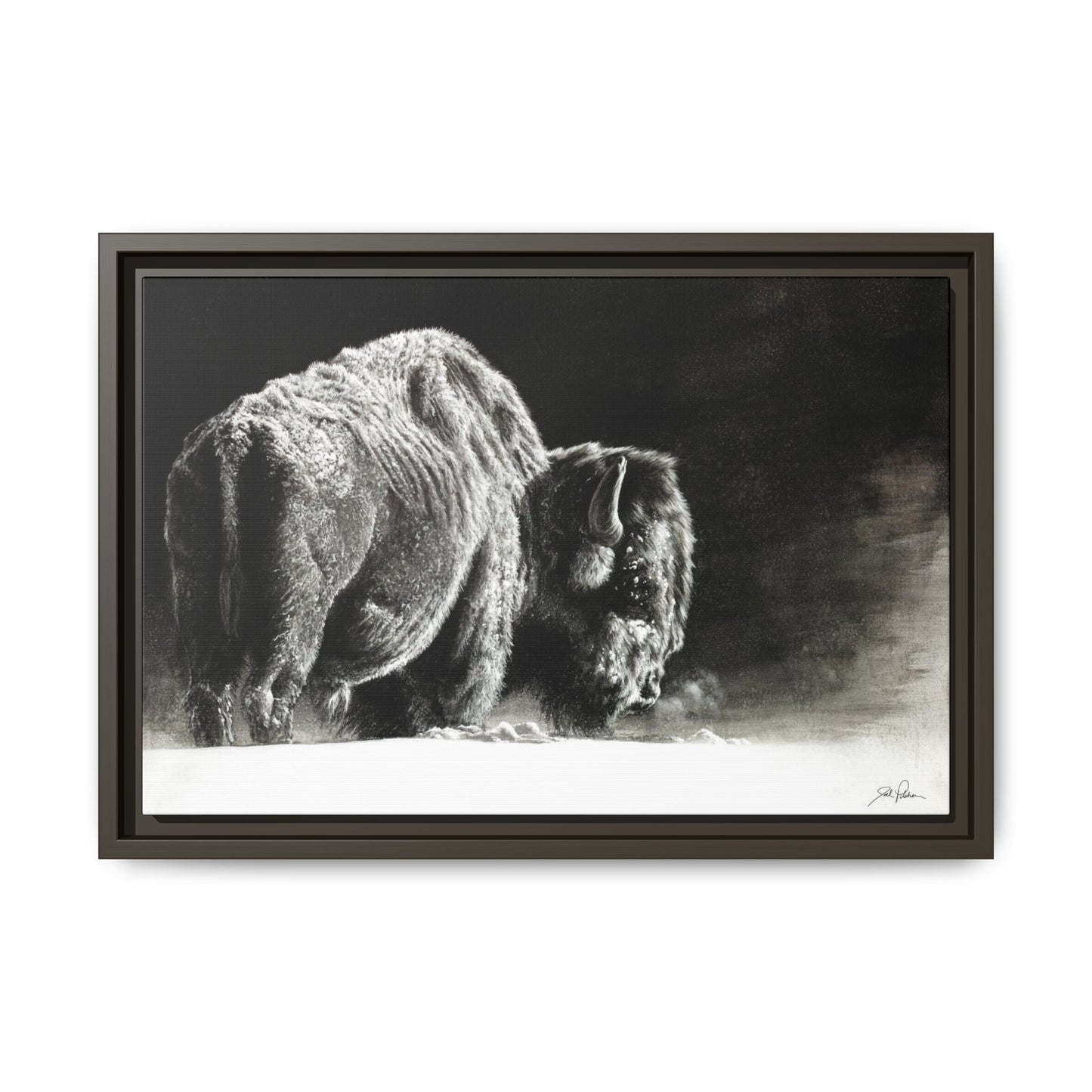 "Frosty" Framed Canvas