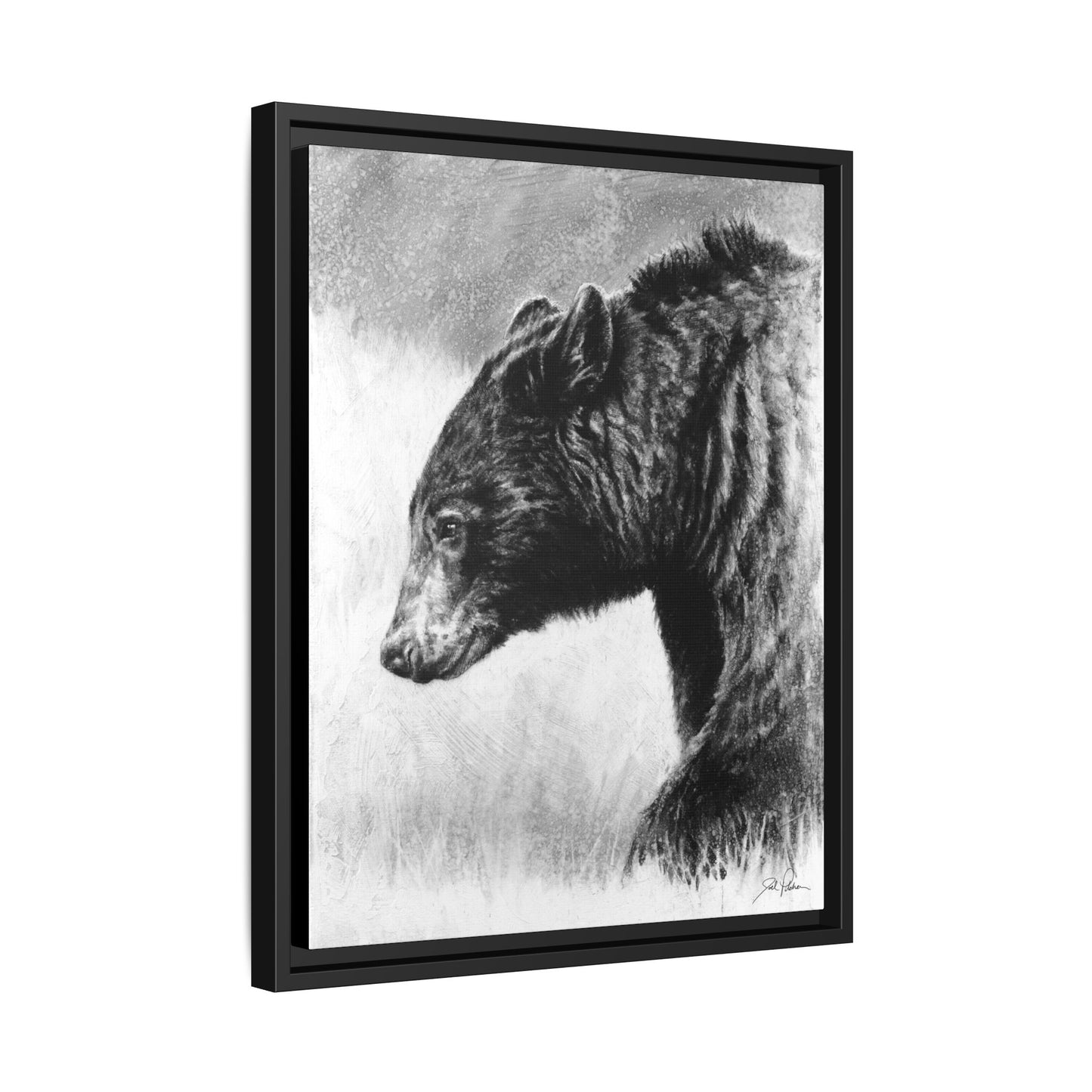 "Burly Bear" Framed Canvas
