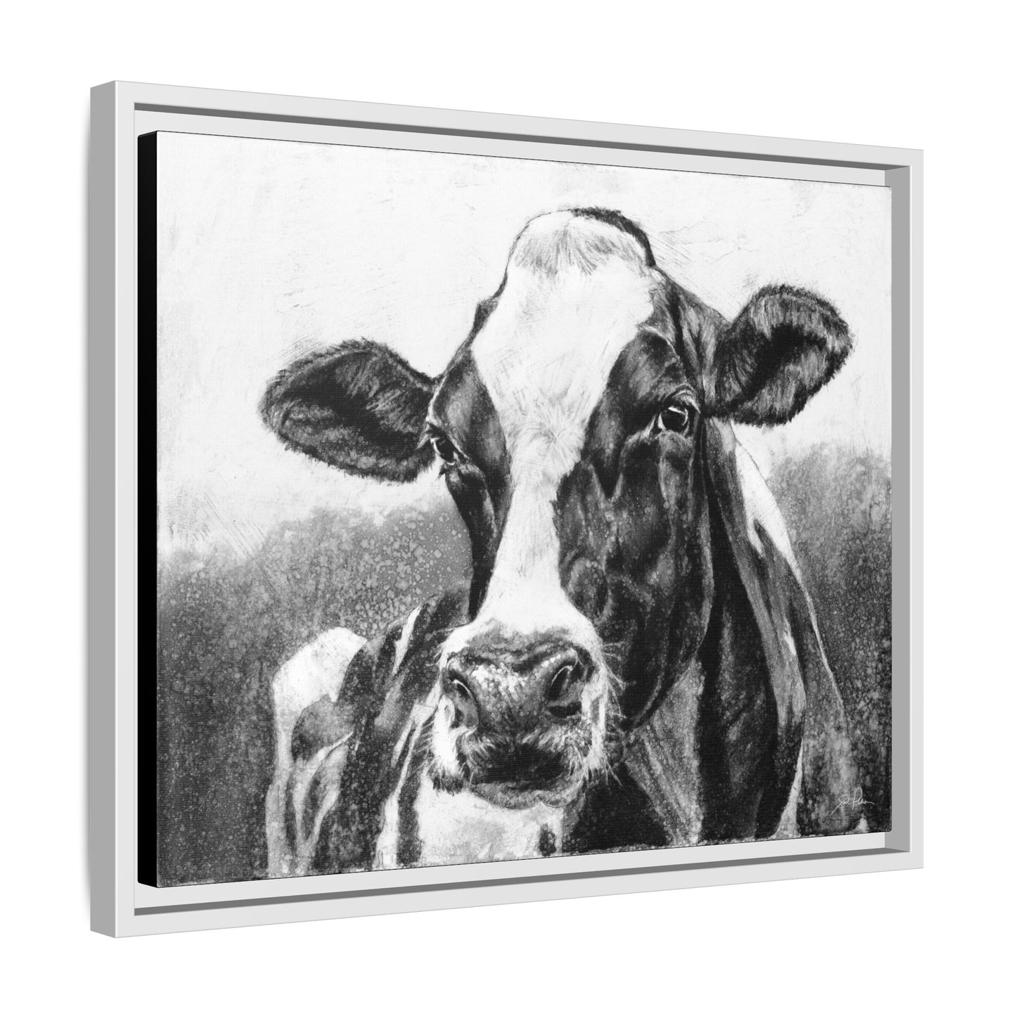 "Holstein" Framed Canvas