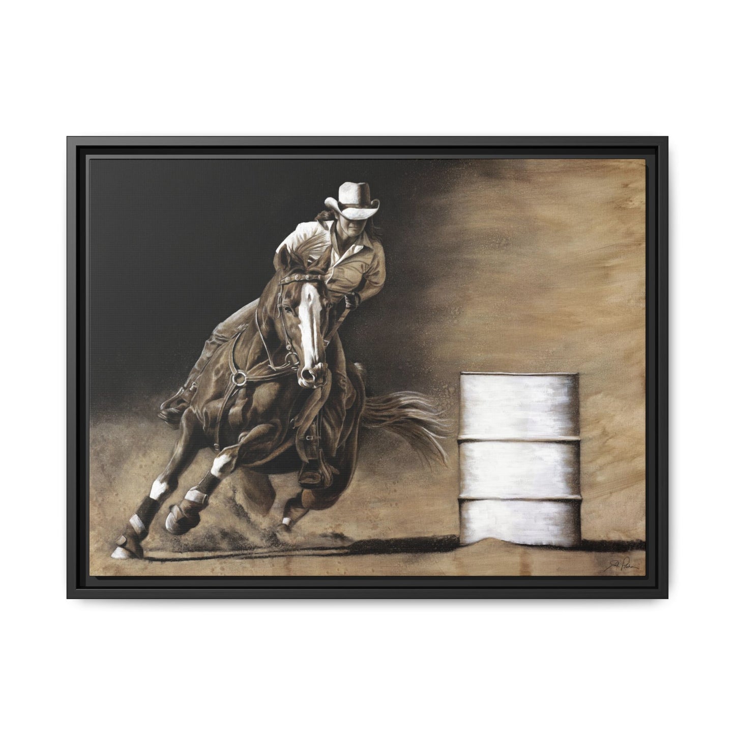 "Turn and Burn" Framed Canvas