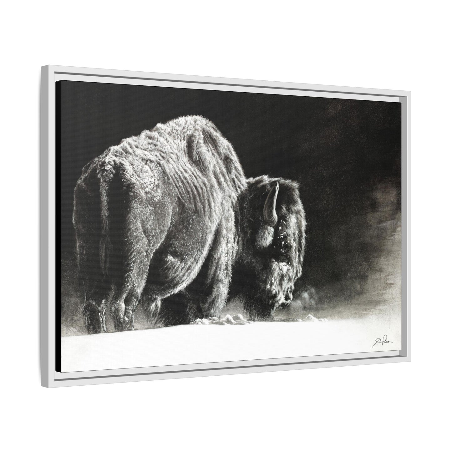 "Frosty" Framed Canvas