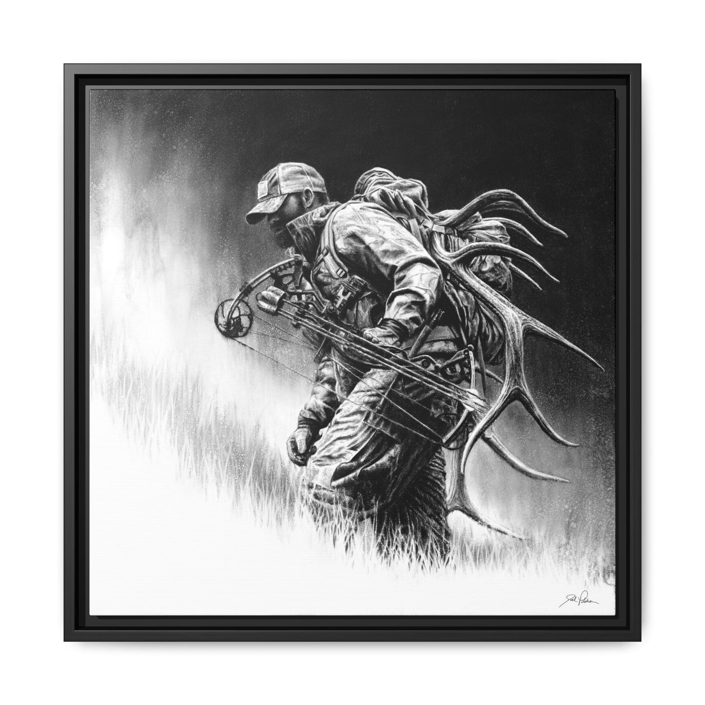 "Uphill Battle" Framed Canvas