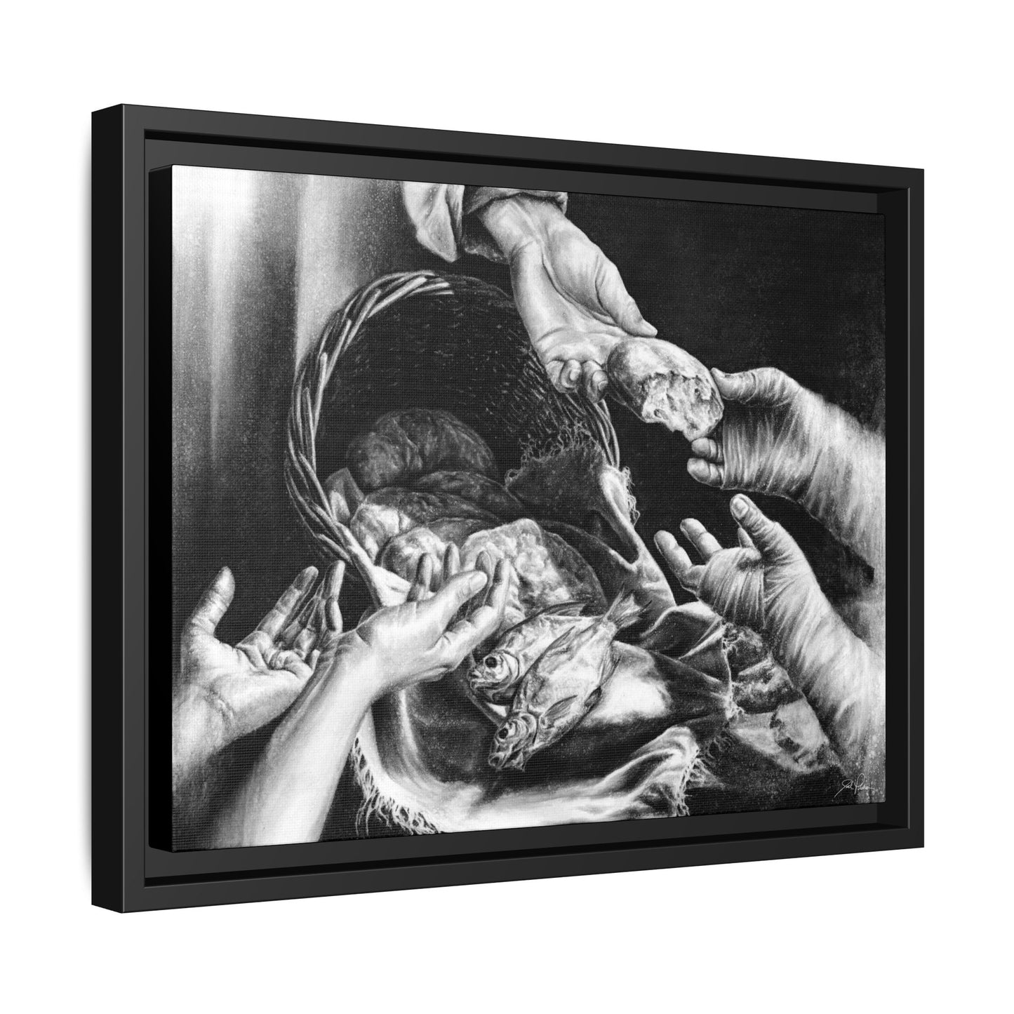 "Loaves and Fishes" Framed Canvas