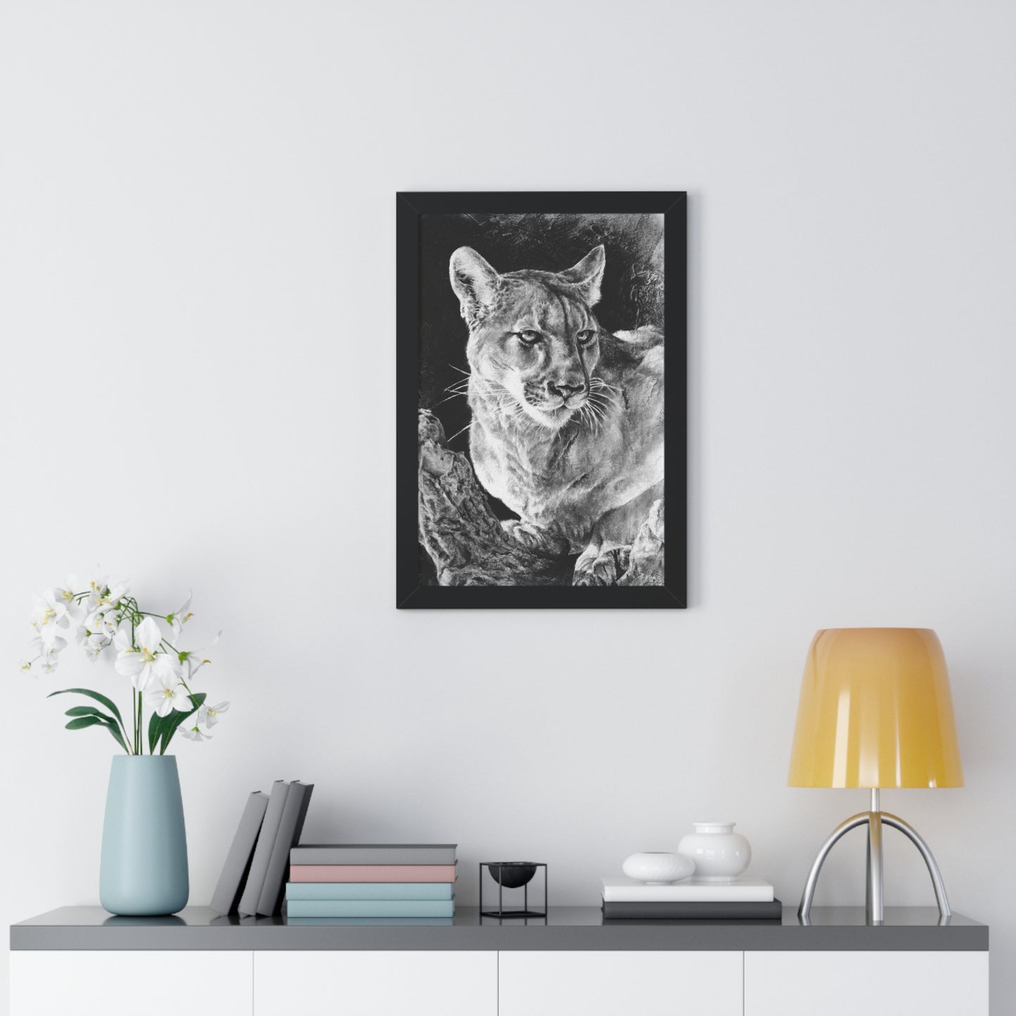 "Mountain Lion" Framed Paper Print
