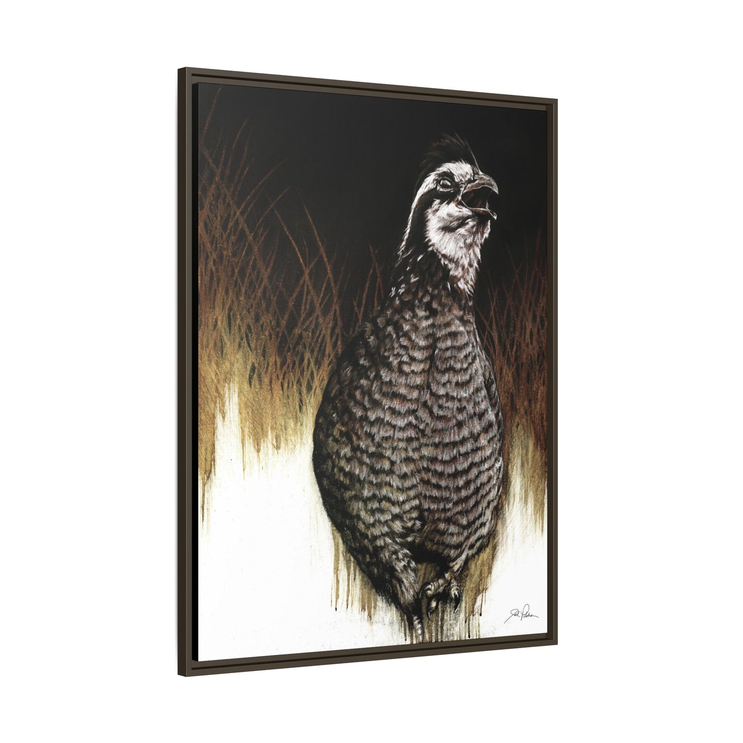 "Call of the Upland Quail" Framed Canvas