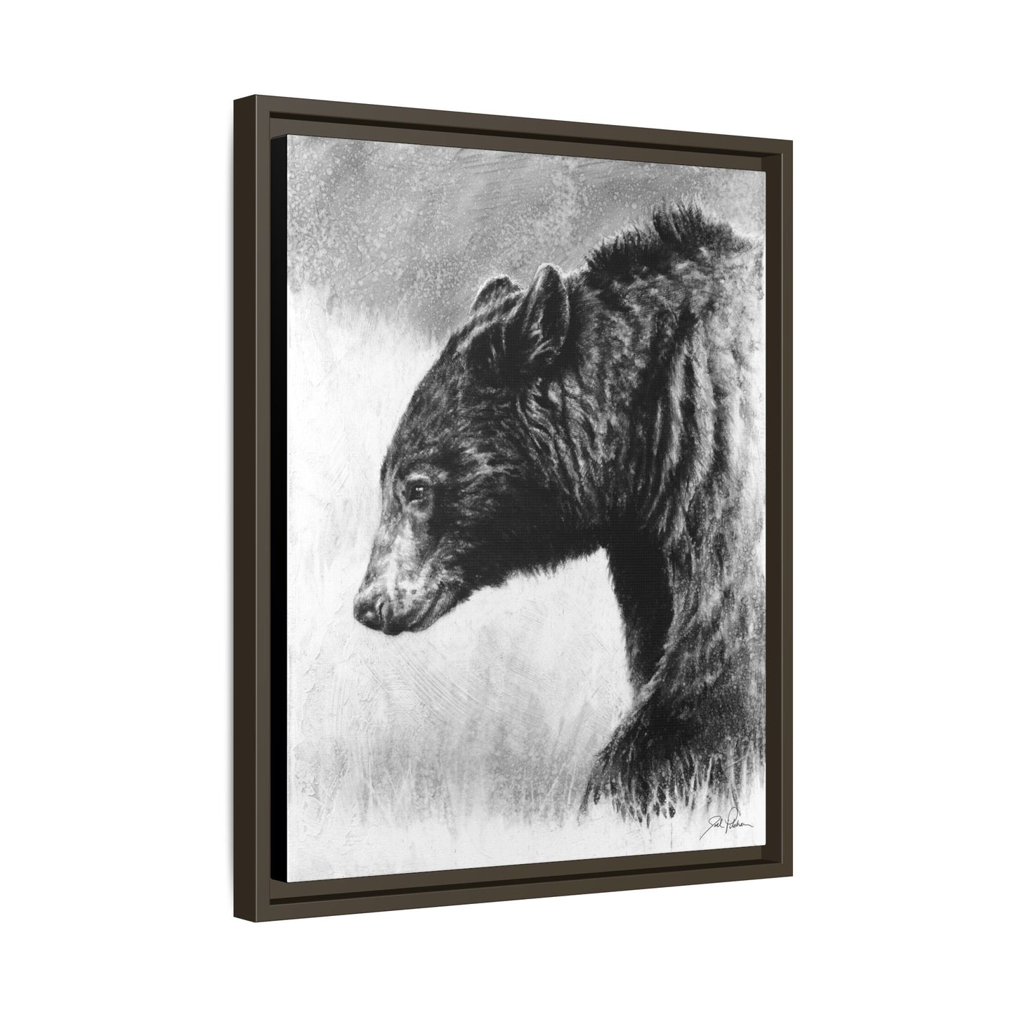 "Burly Bear" Framed Canvas