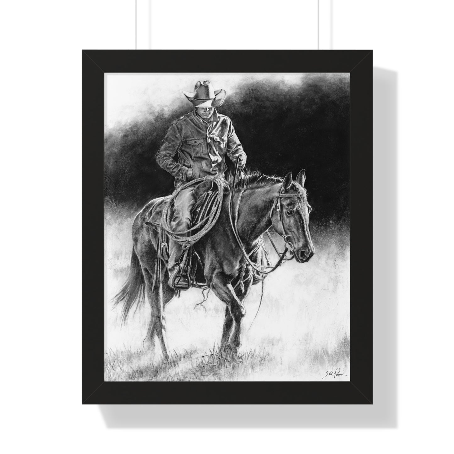 "Ridin' for the Brand" Framed Paper Print