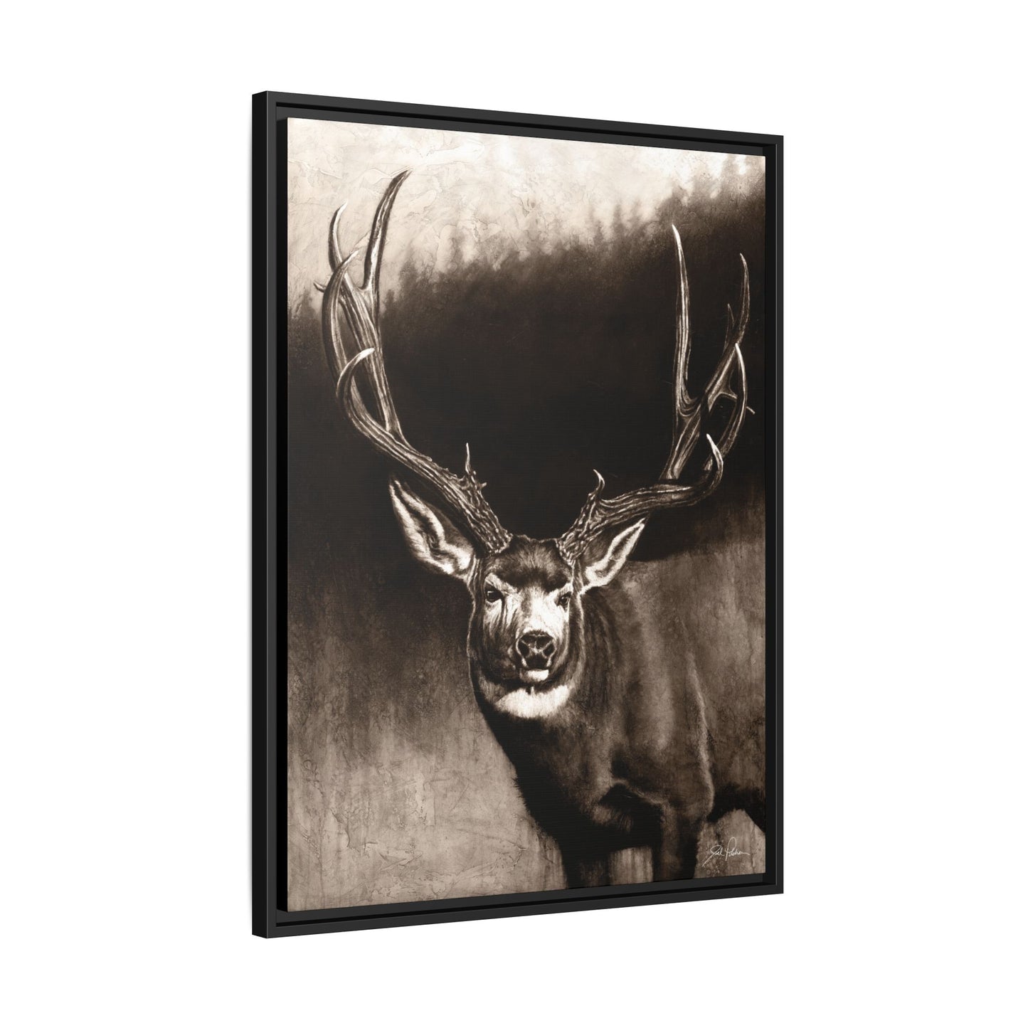 "Muley" Framed Canvas