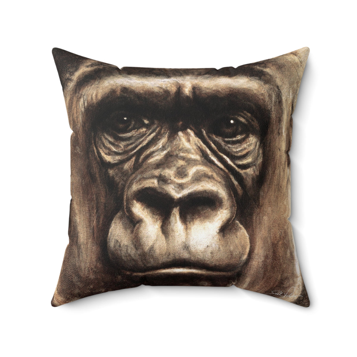 Gorilla Square Pillow – Joel Pilcher Art