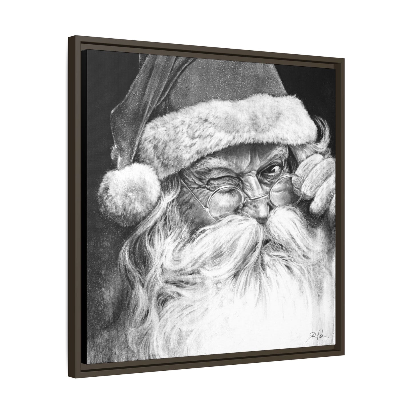 "Ol' Saint Nick" Framed Canvas
