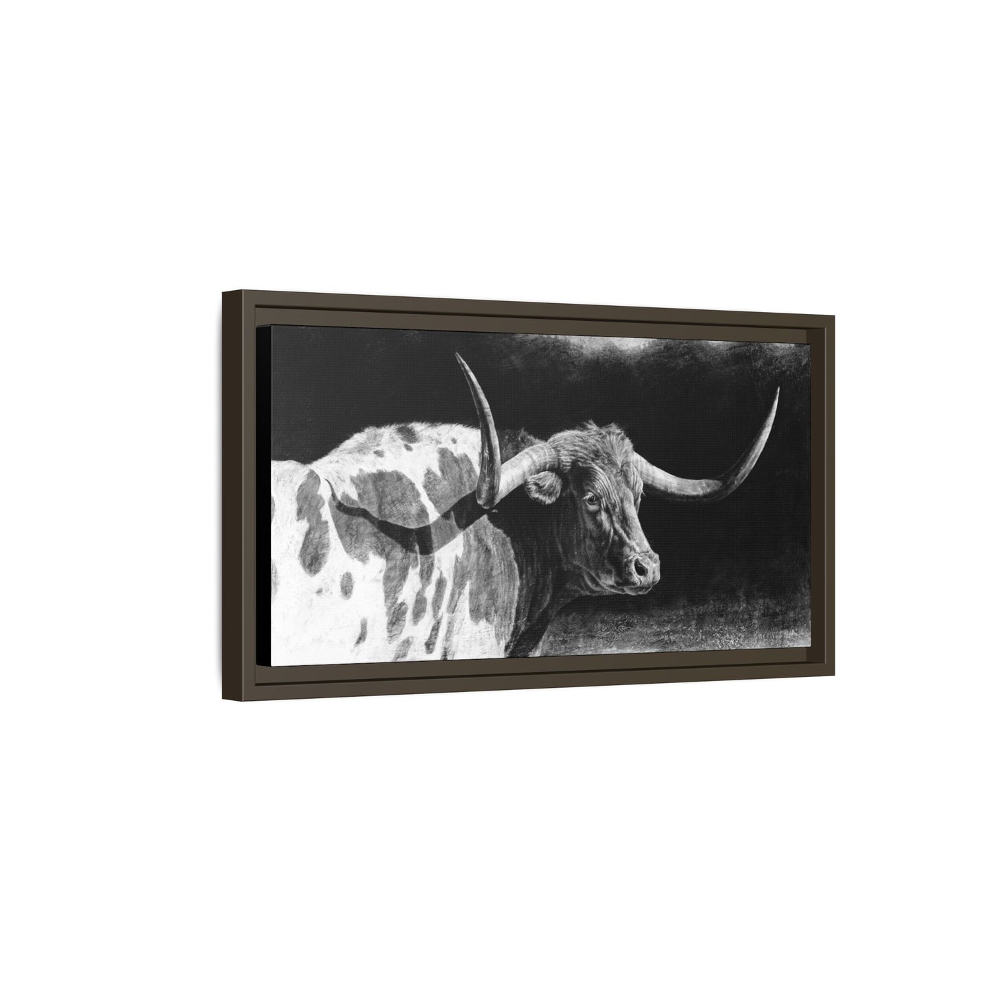 "Longhorn II" Framed Canvas
