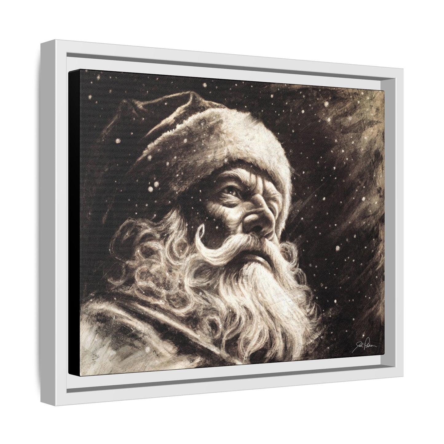 "Kris Kringle" Framed Canvas