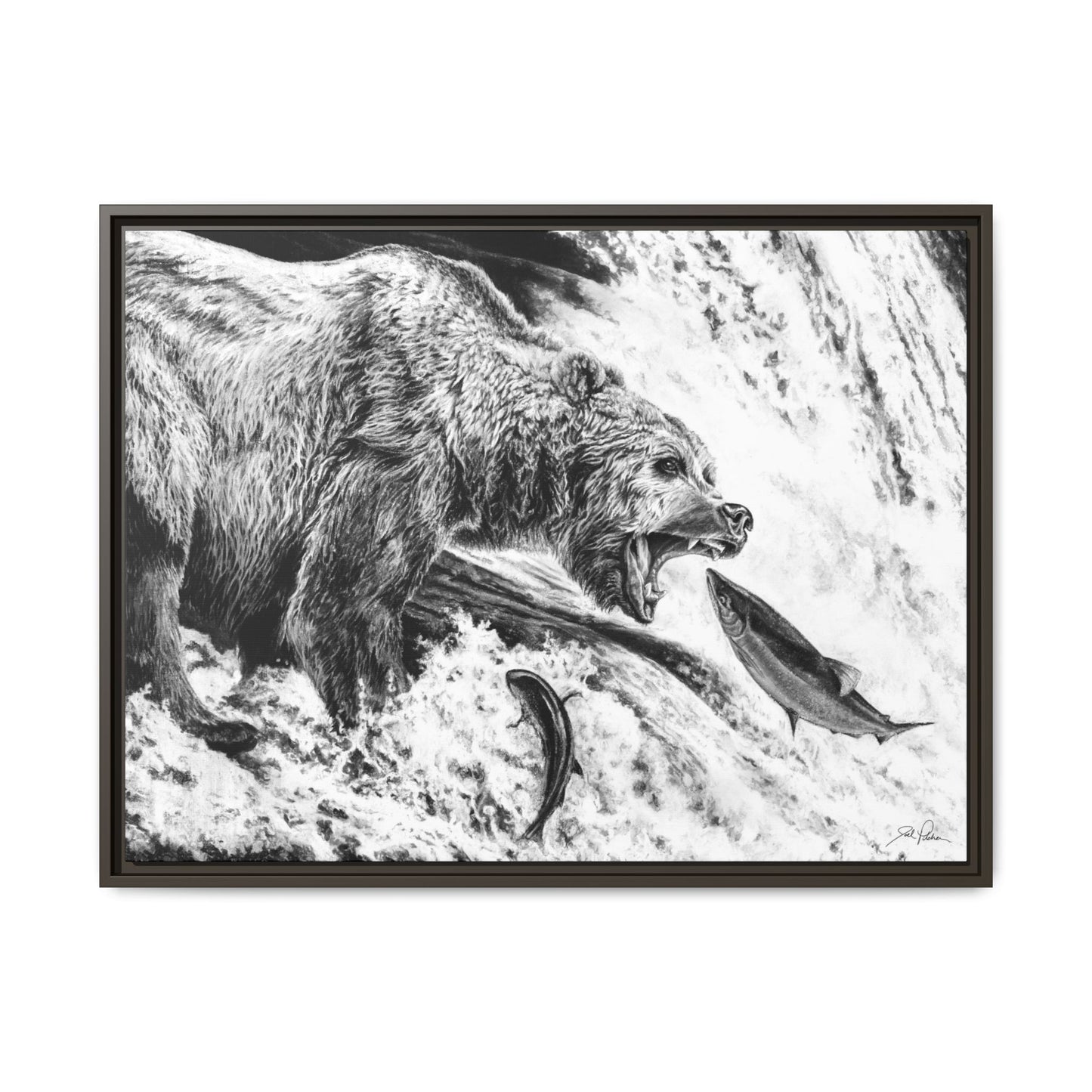 Gone Fishin'" Framed Canvas