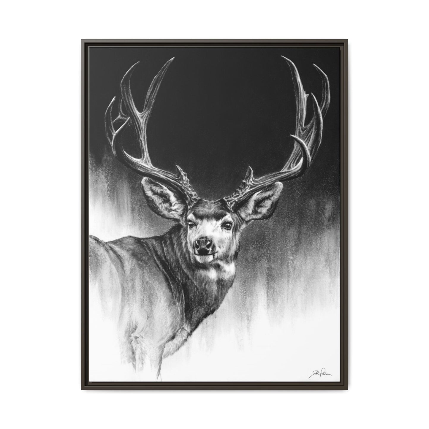 "Looking Back" Framed Canvas