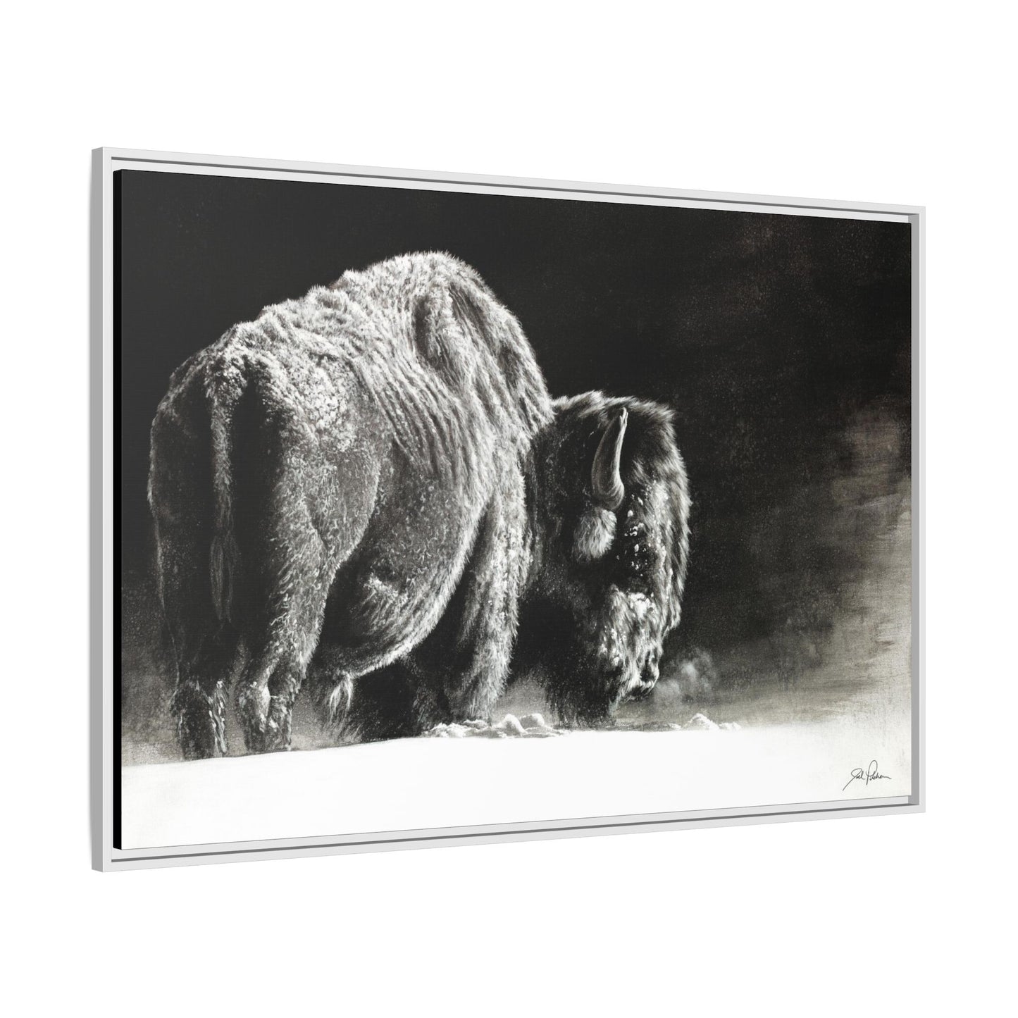 "Frosty" Framed Canvas
