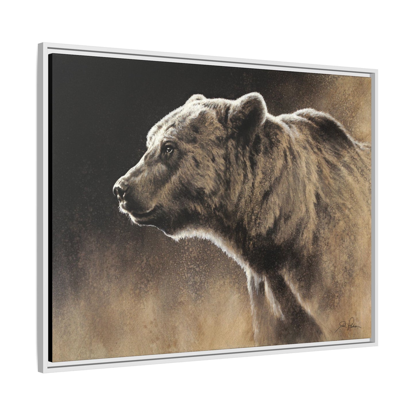 "Grizzly" Framed Canvas