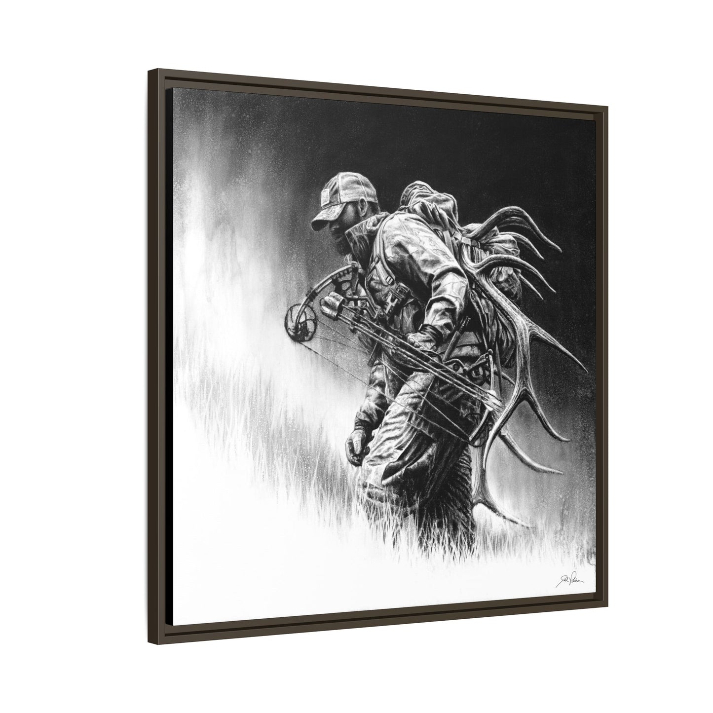 "Uphill Battle" Framed Canvas
