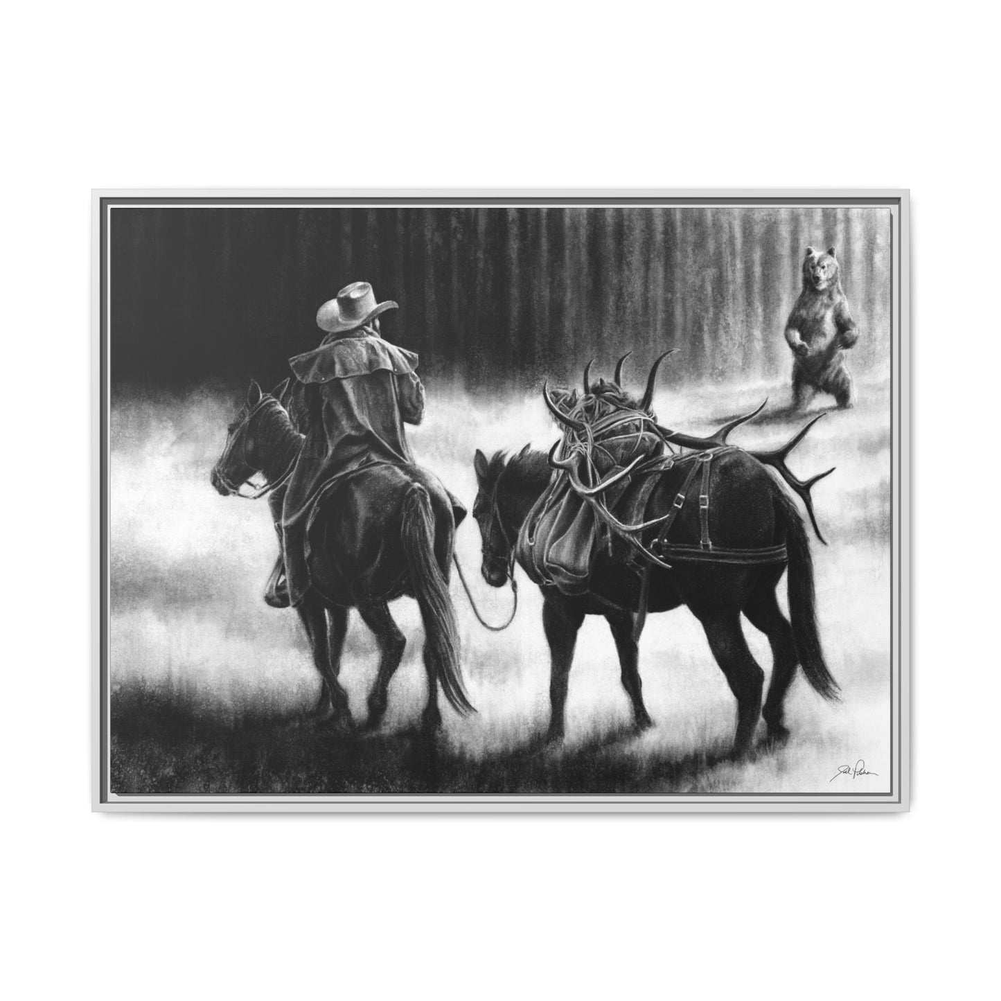 "Just Passin' Through" Framed Canvas