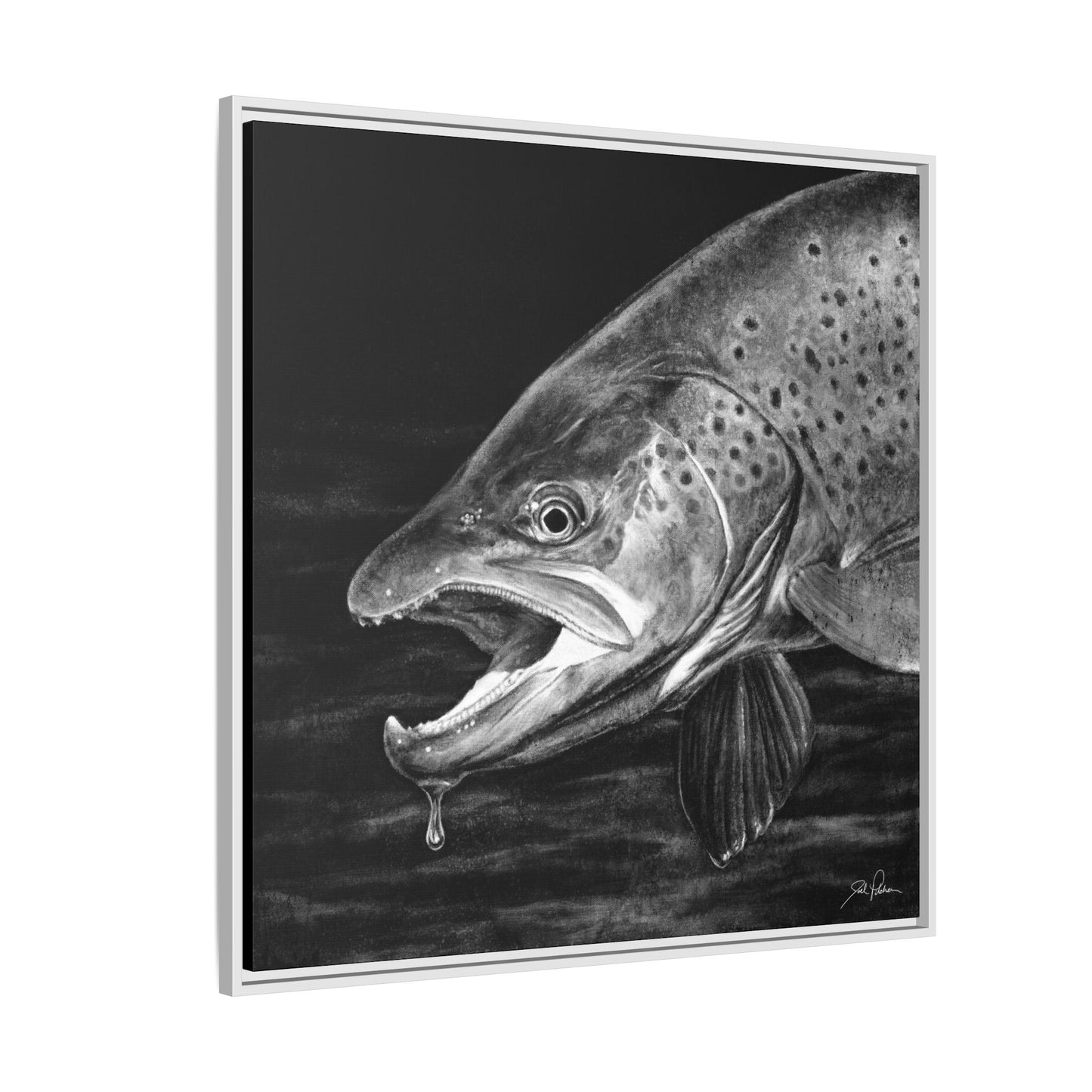 "Brown Trout" Framed Canvas