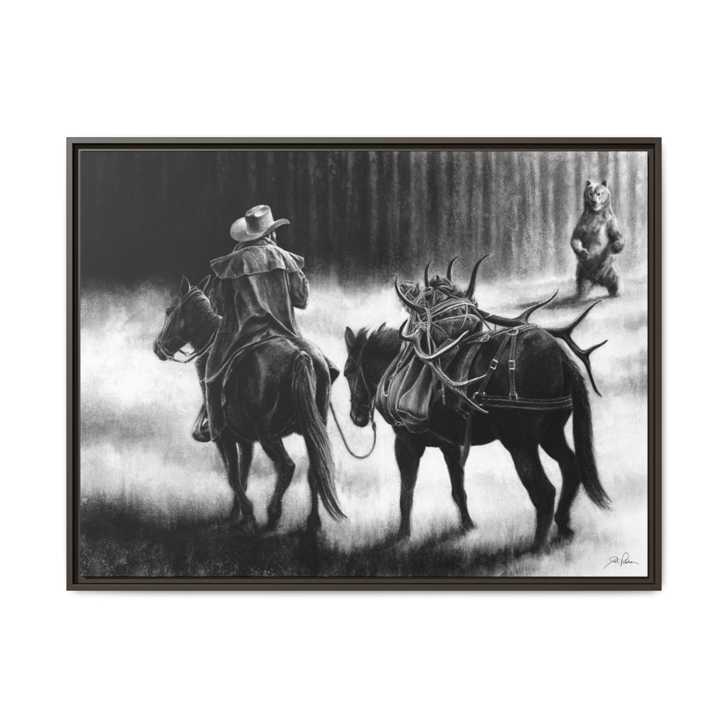 "Just Passin' Through" Framed Canvas