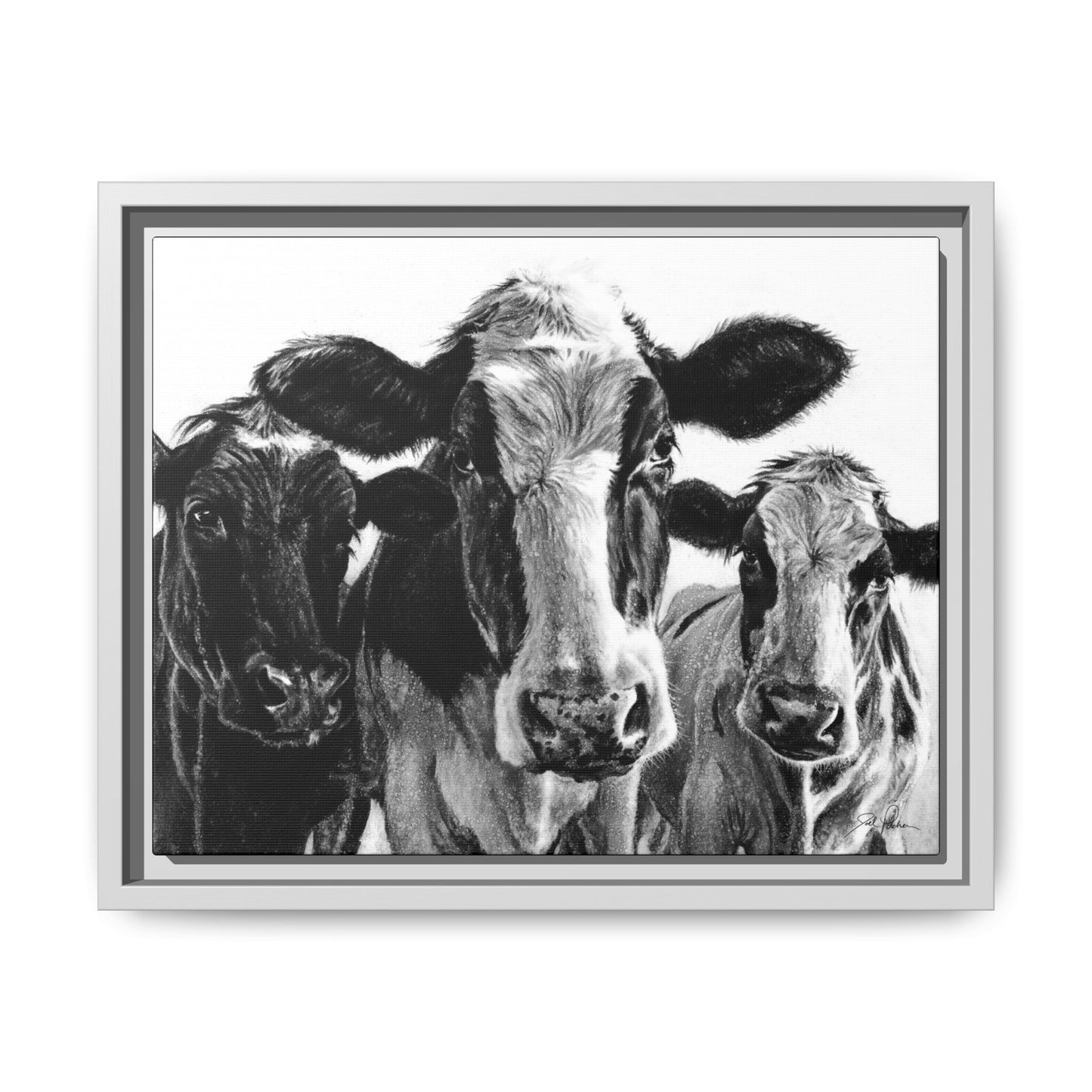 "Milk Maids" Framed Canvas