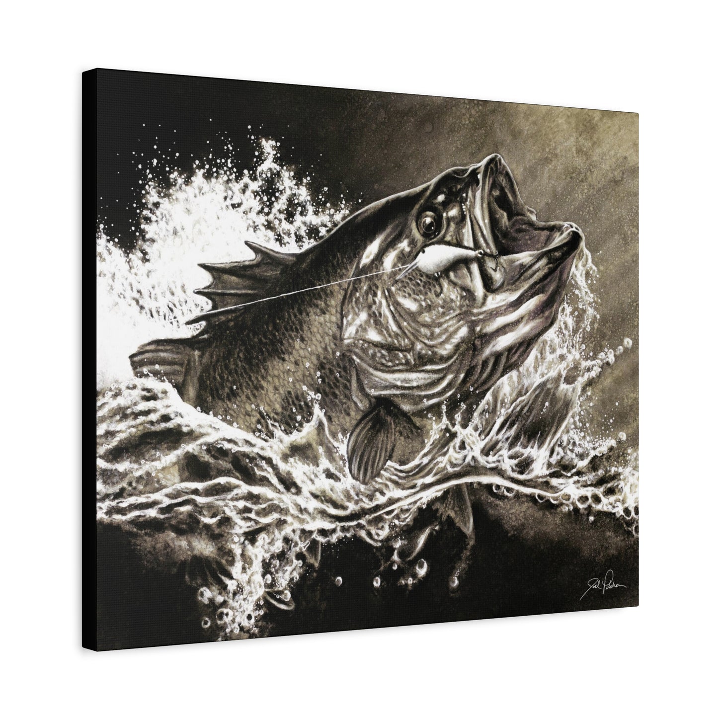 "Hooked" Stretched Canvas