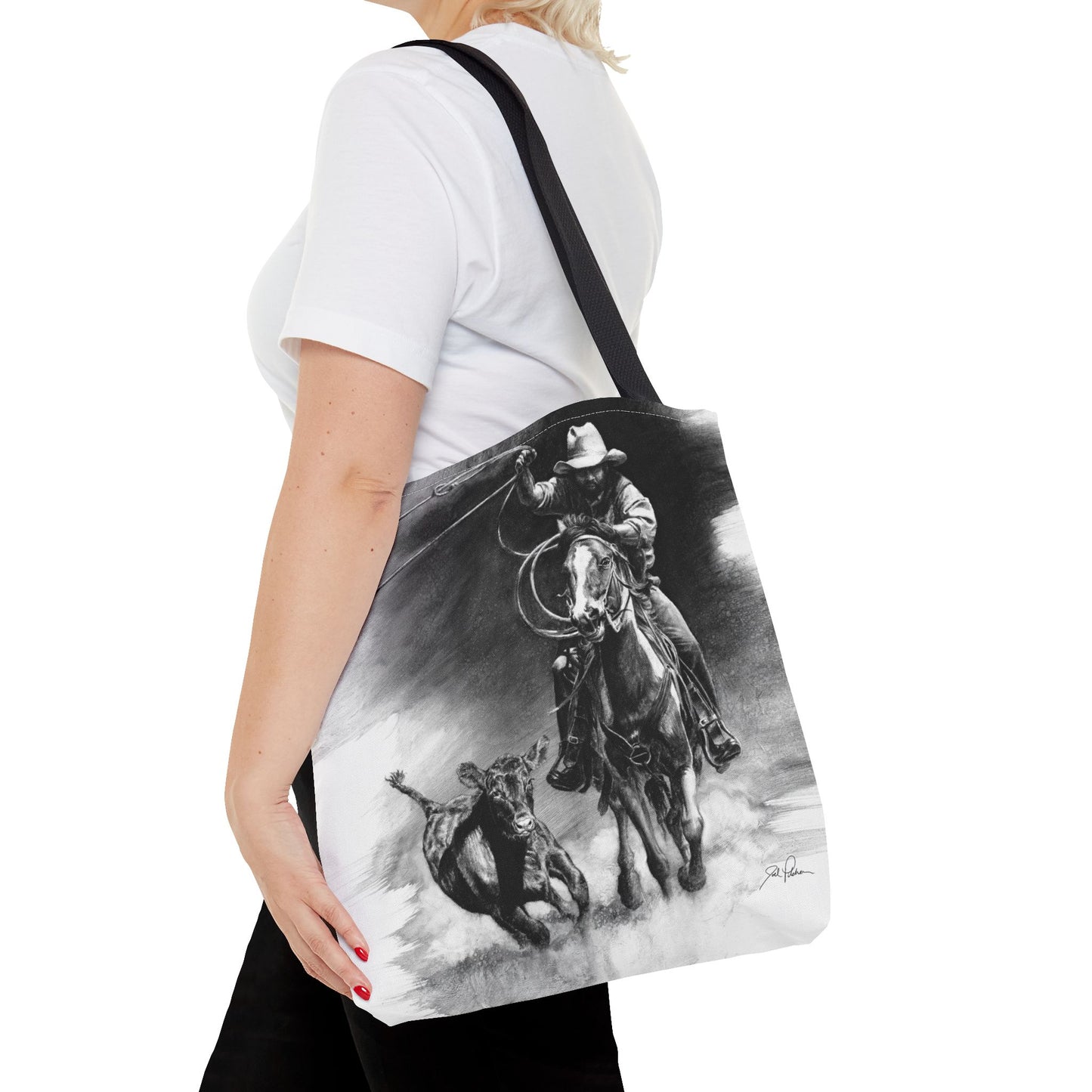 "Calf Roping" Tote Bag