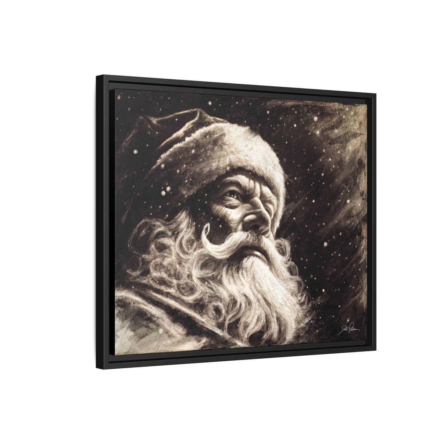 "Kris Kringle" Framed Canvas