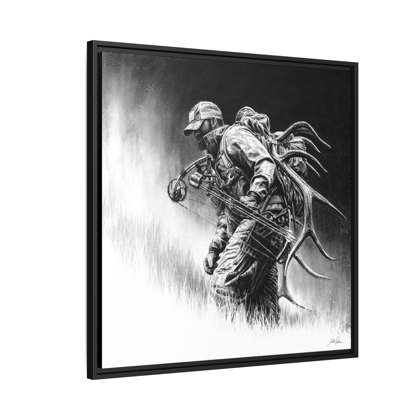 "Uphill Battle" Framed Canvas
