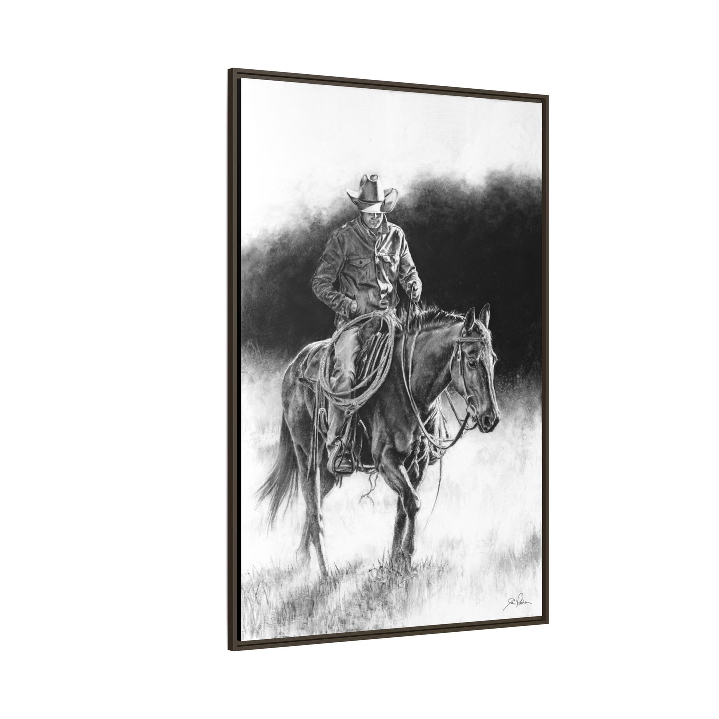 "Ridin' for the Brand" Framed Canvas