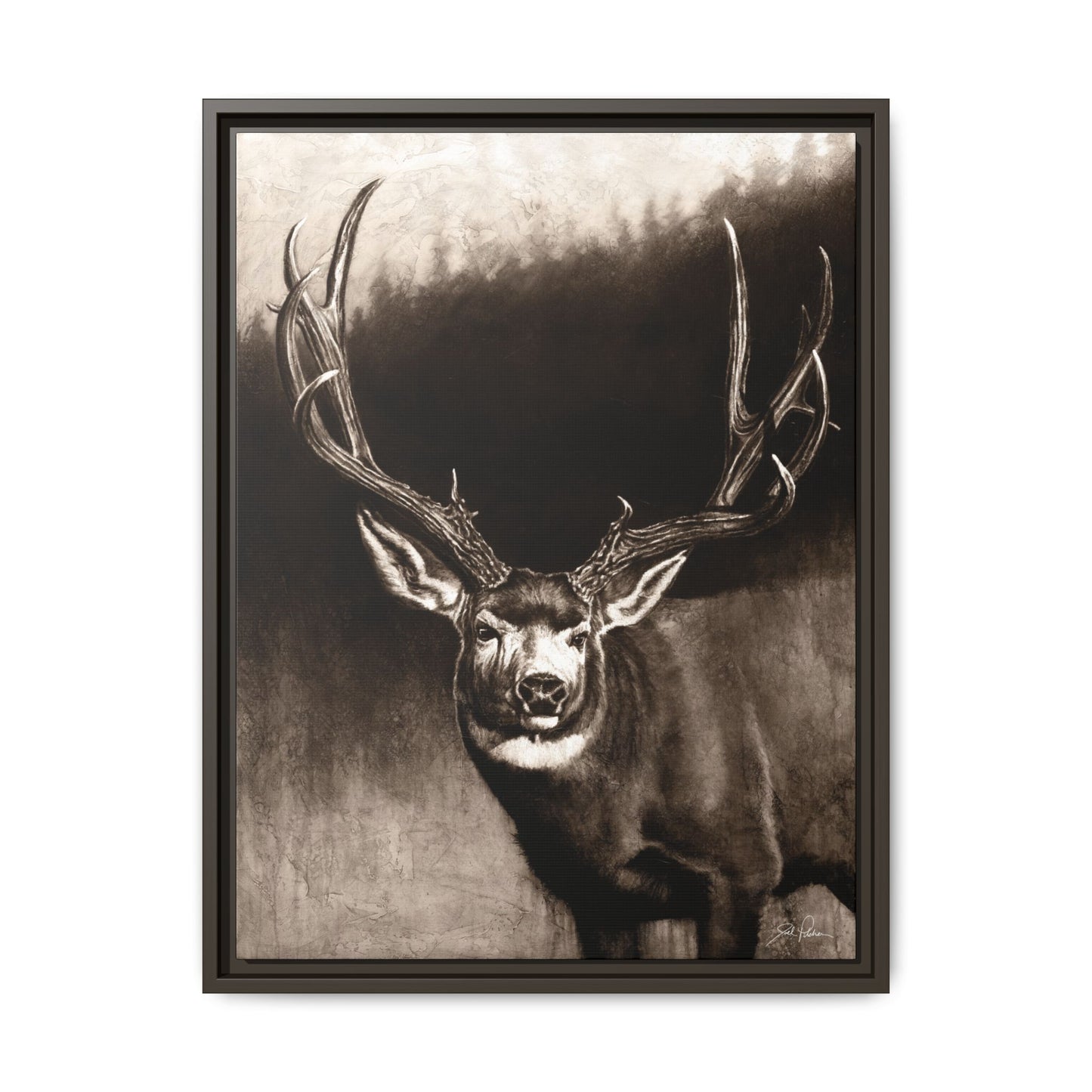 "Muley" Framed Canvas