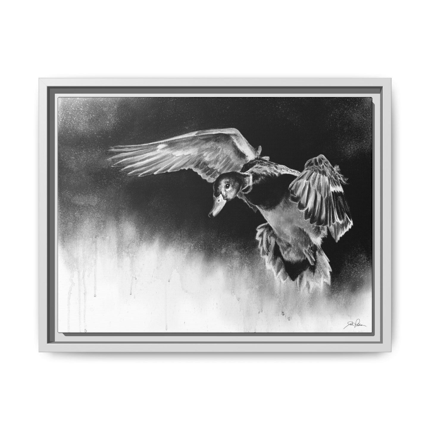 "Controlled Descent" Framed Canvas