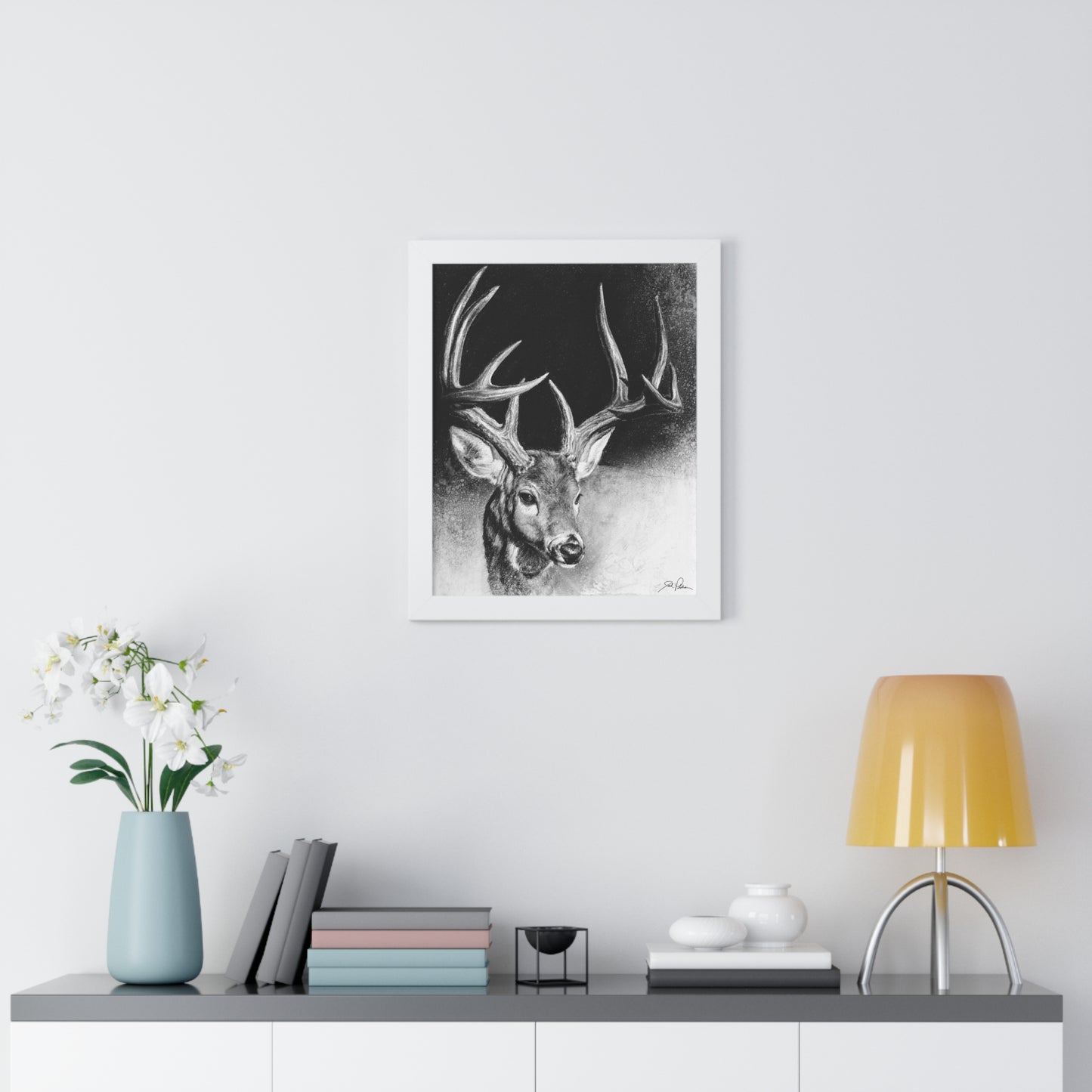 "Whitetail Buck" Framed Paper Print.