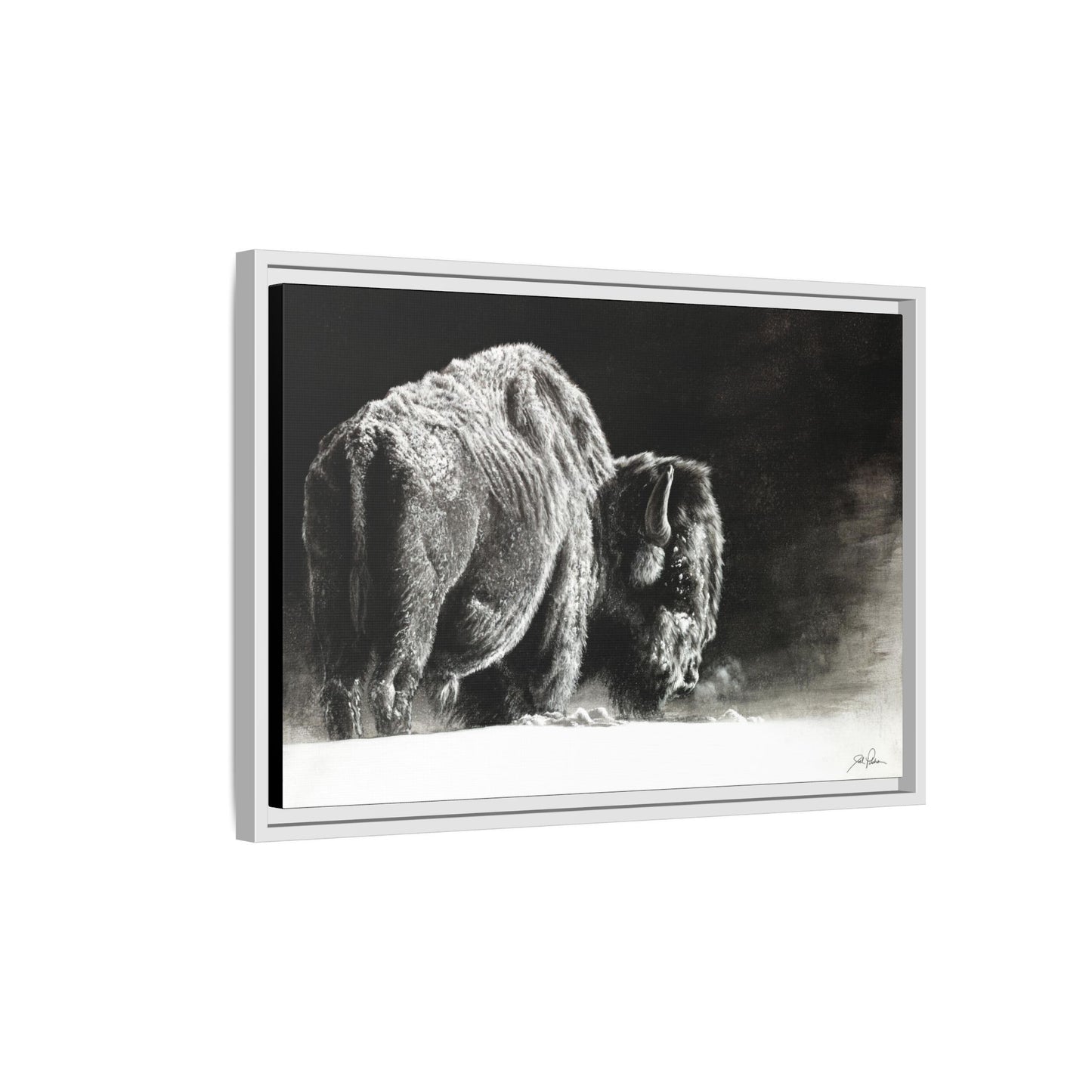"Frosty" Framed Canvas