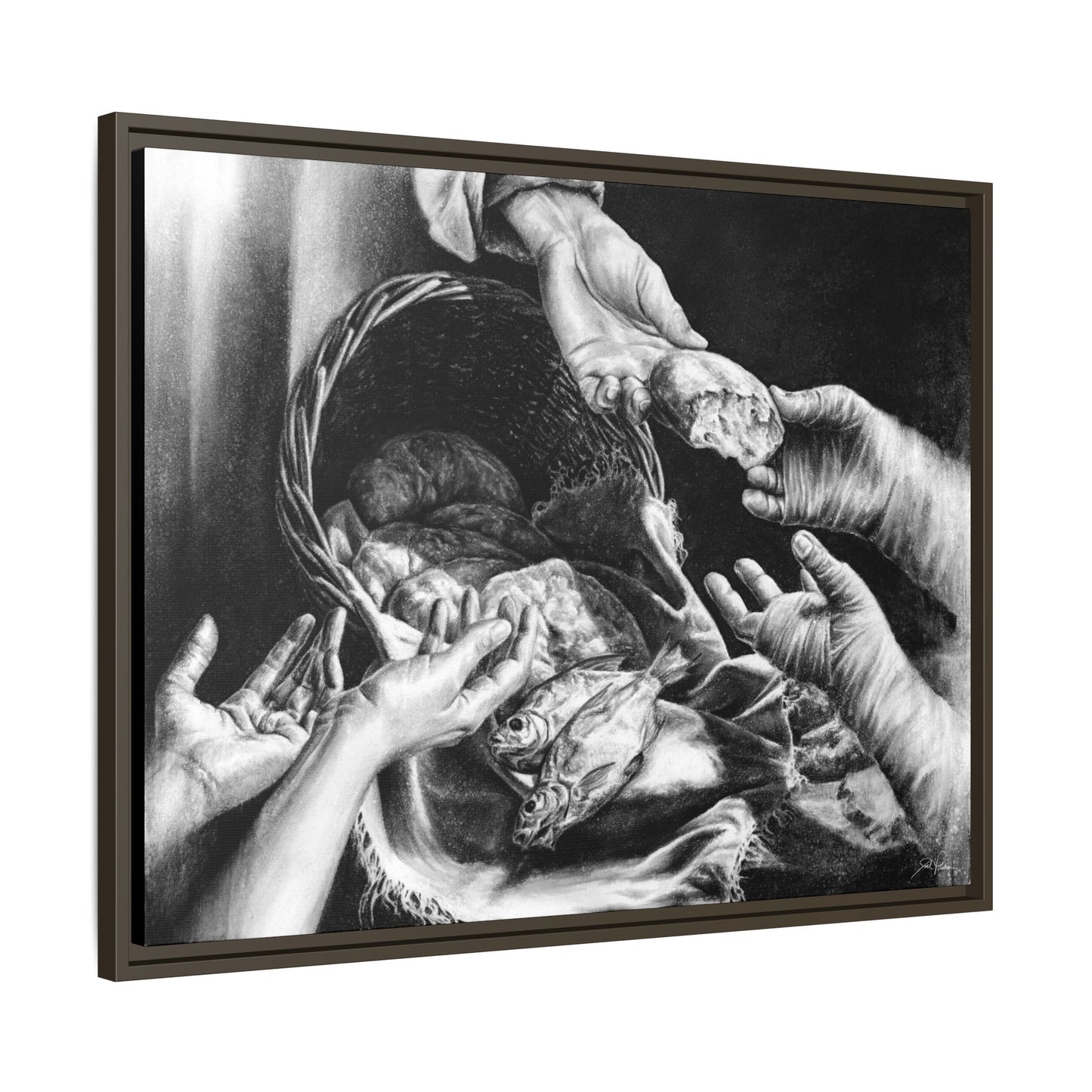 "Loaves and Fishes" Framed Canvas